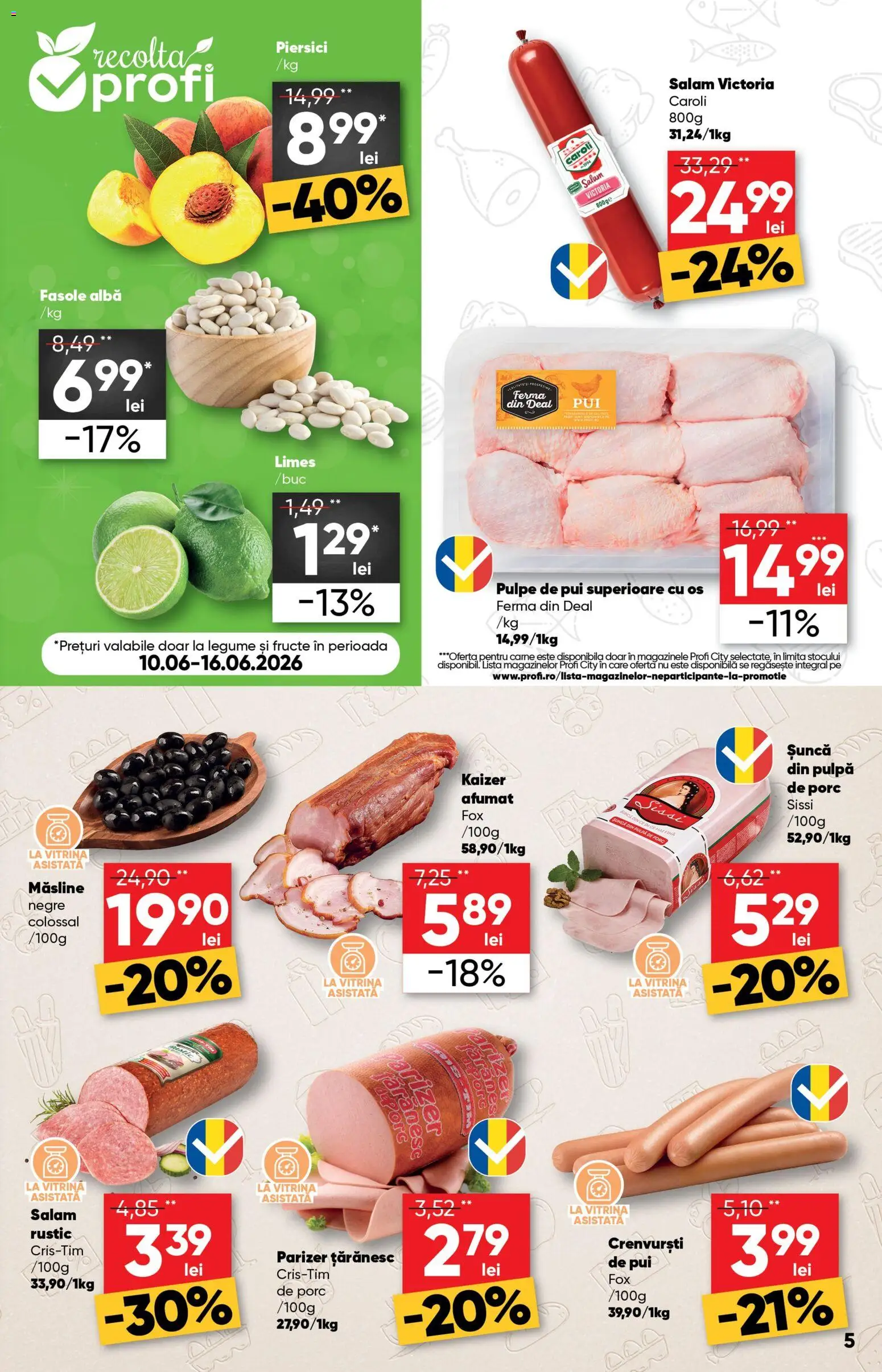 Catalog Profi 10 - 22 Iunie 2026 | Pagina 5 | Produse: Vitrină, Măsline, Crenvurști, Șuncă