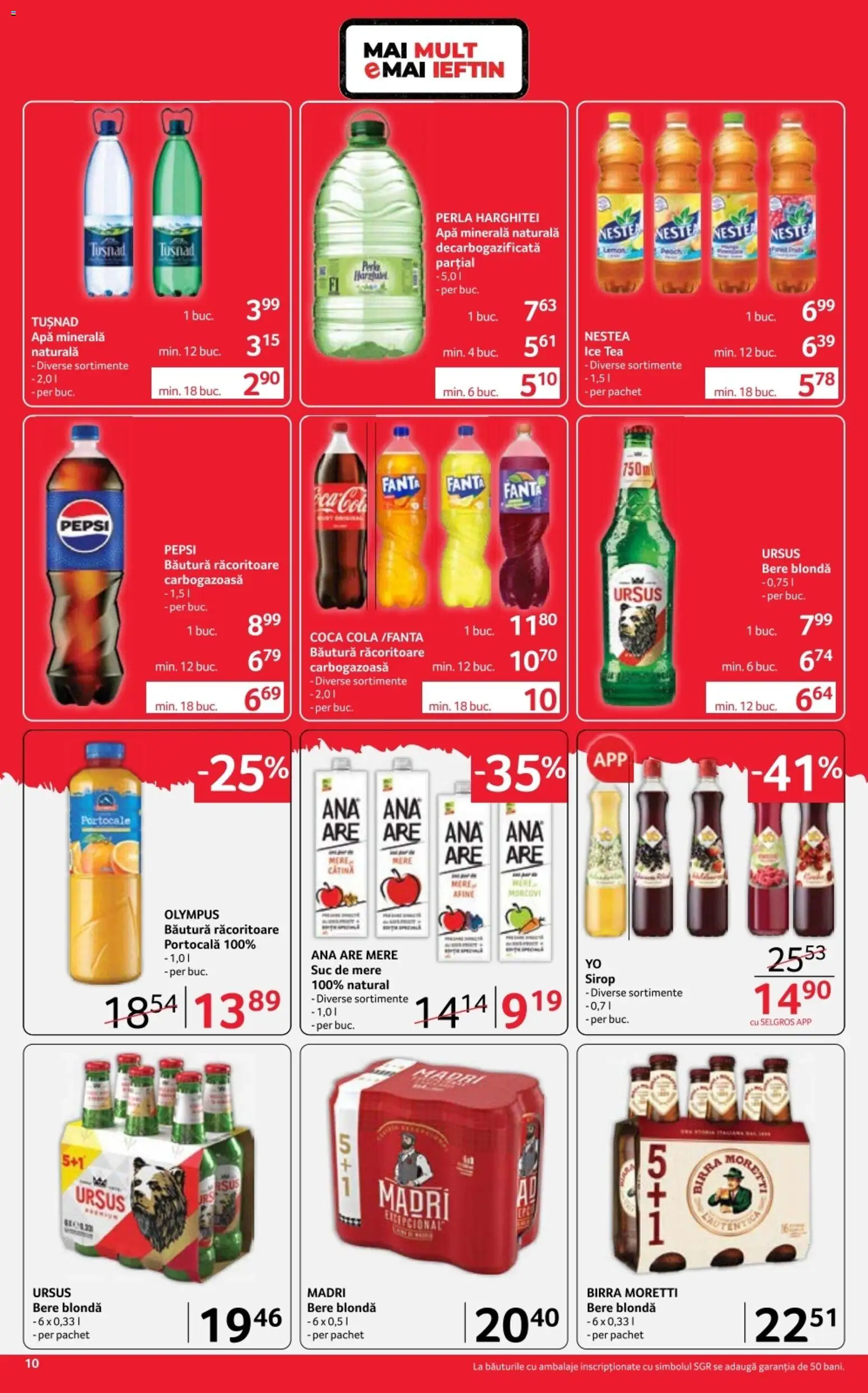 Catalog Selgros 12 - 24 Iunie 2026 | Pagina 10 | Produse: Afine, Yazı tahtası kalemi, Suc, Ice tea