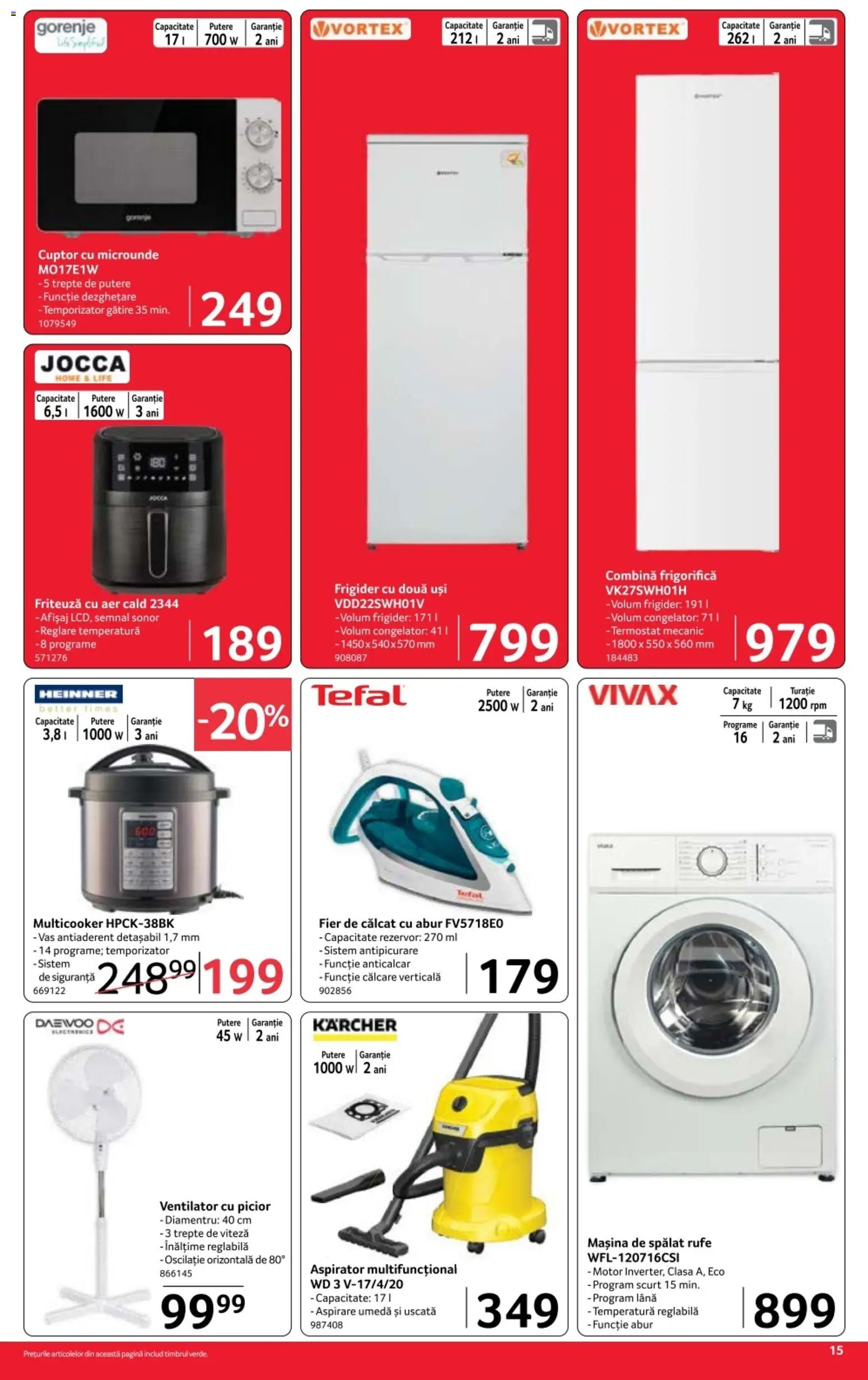 Catalog Selgros 12 - 24 Iunie 2026 | Pagina 15 | Produse: Ginseng, Frigider, Cuptor, Cuptor Cu Microunde