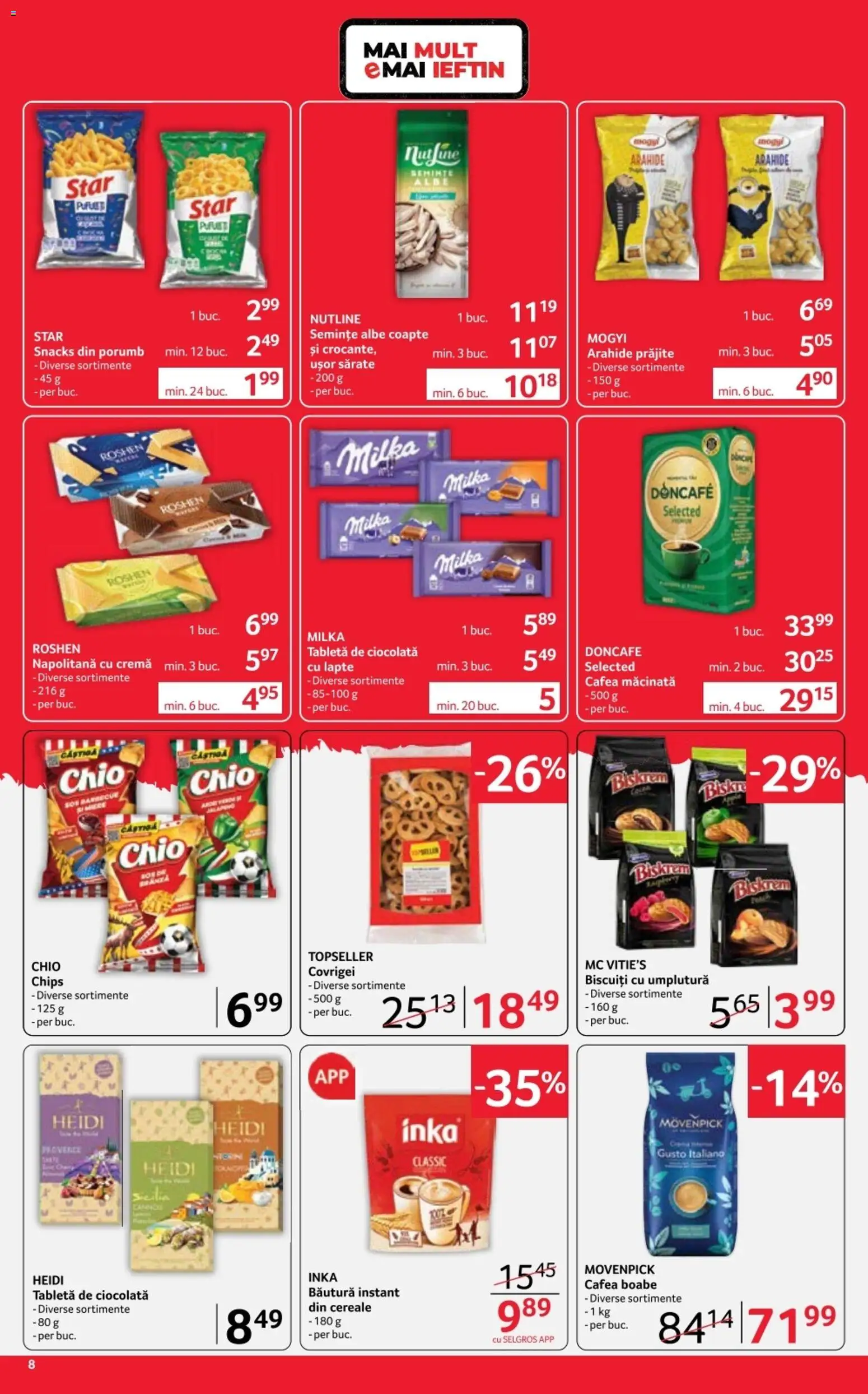 Catalog Selgros 12 - 24 Iunie 2026 | Pagina 8 | Produse: Semințe, Lapte, Biscuiți, Porumb