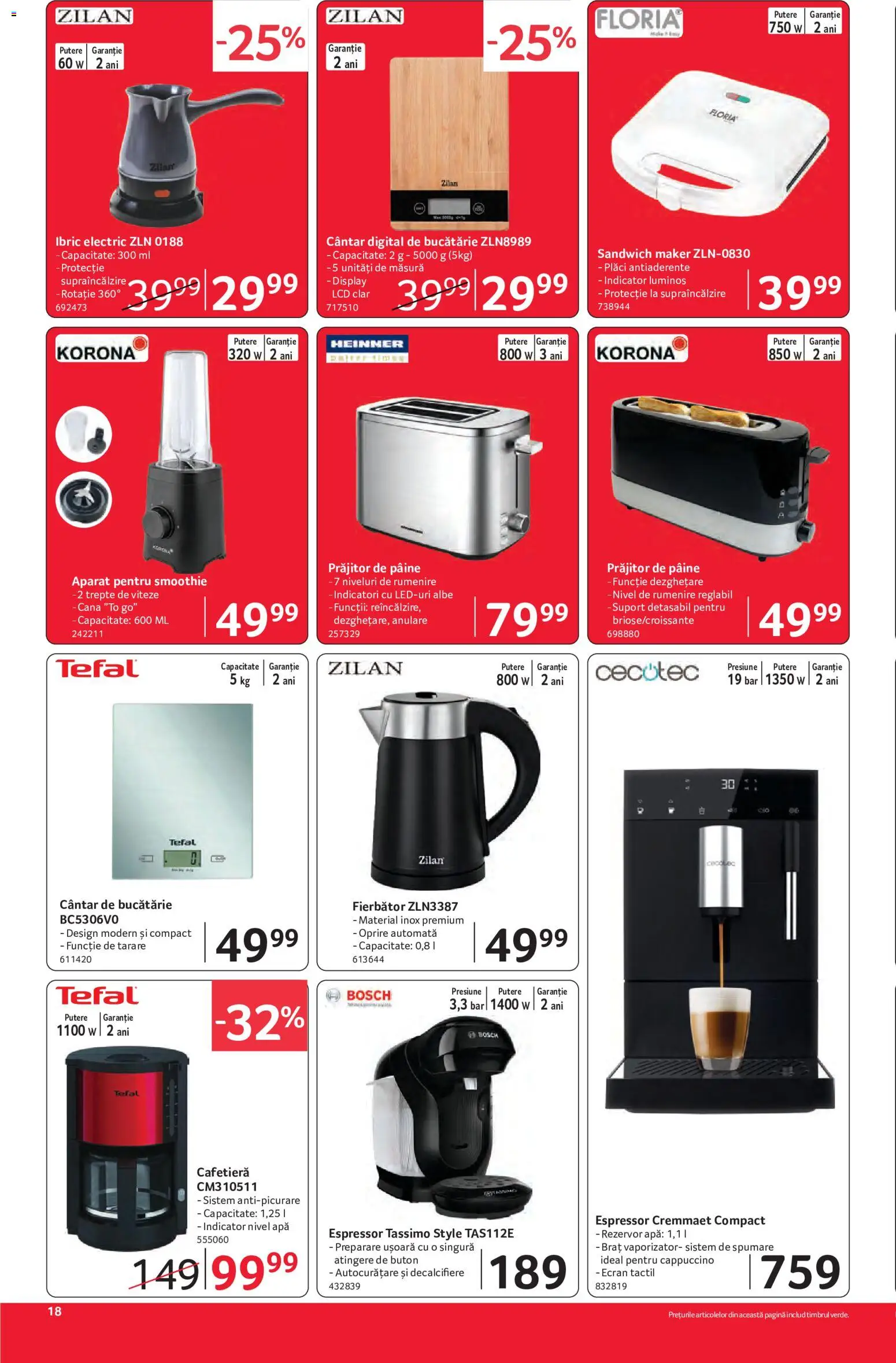 Catalog Selgros 12 - 24 Iunie 2026 | Pagina 18 | Produse: Cafetieră, Cântar, Apă, Smoothie