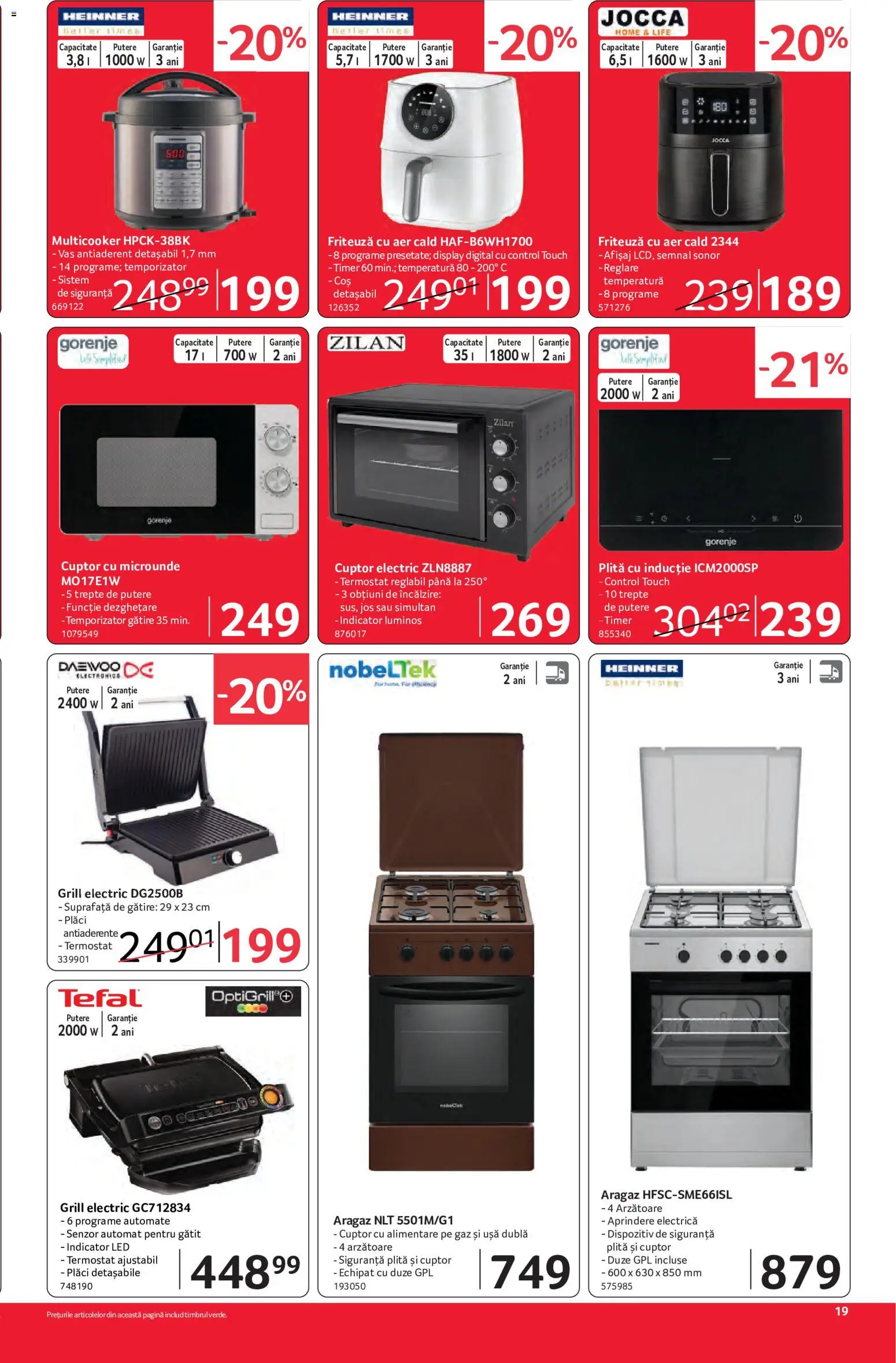 Catalog Selgros 12 - 24 Iunie 2026 | Pagina 19 | Produse: Plită, Cuptor Cu Microunde, Friteuză, Ușă