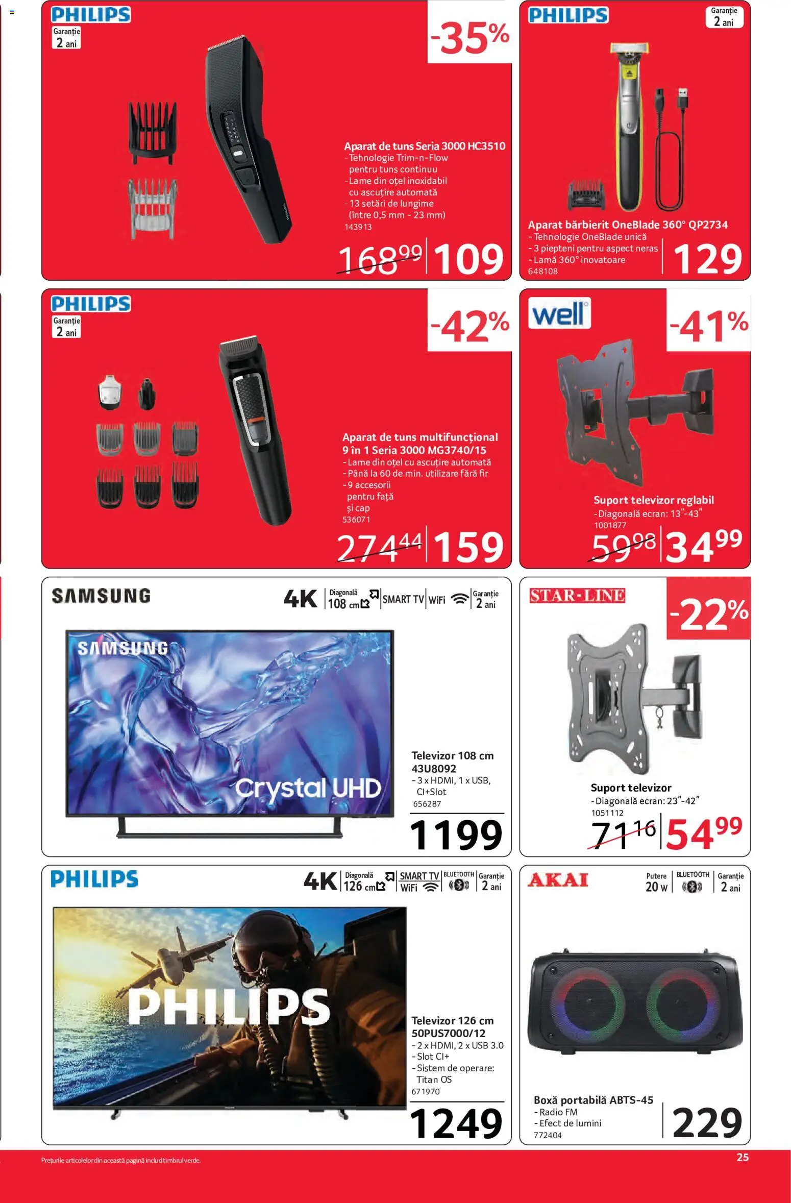 Catalog Selgros 12 - 24 Iunie 2026 | Pagina 25 | Produse: Enginar, Televizor, Usb, Boxă portabilă