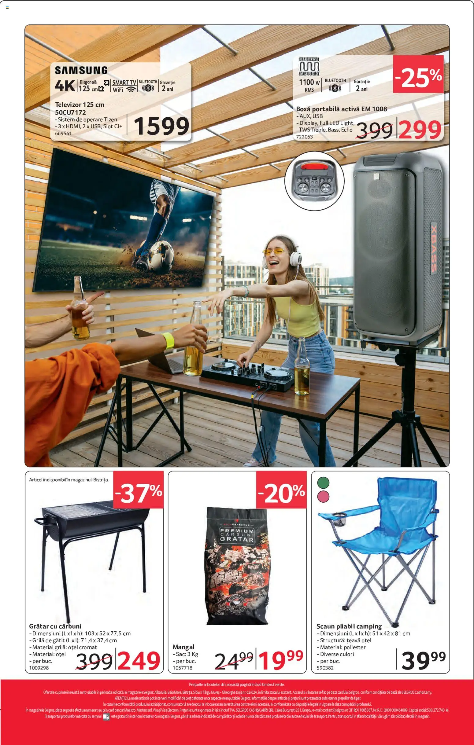 Catalog Selgros 12 - 24 Iunie 2026 | Pagina 26 | Produse: Televizor, Usb, Grătar, Boxă portabilă