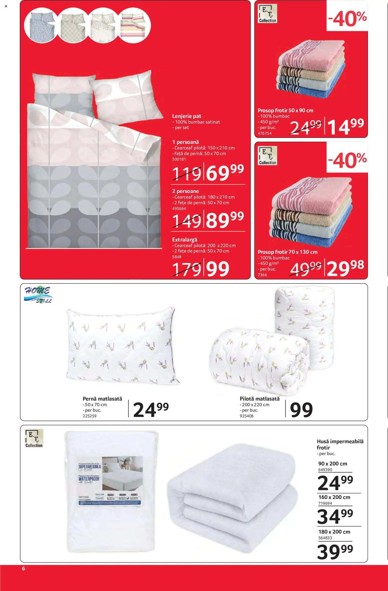 Catalog Selgros 12 - 24 Iunie 2026 | Pagina 6 | Produse: Pat, Pernă, Pilotă, Față de pernă