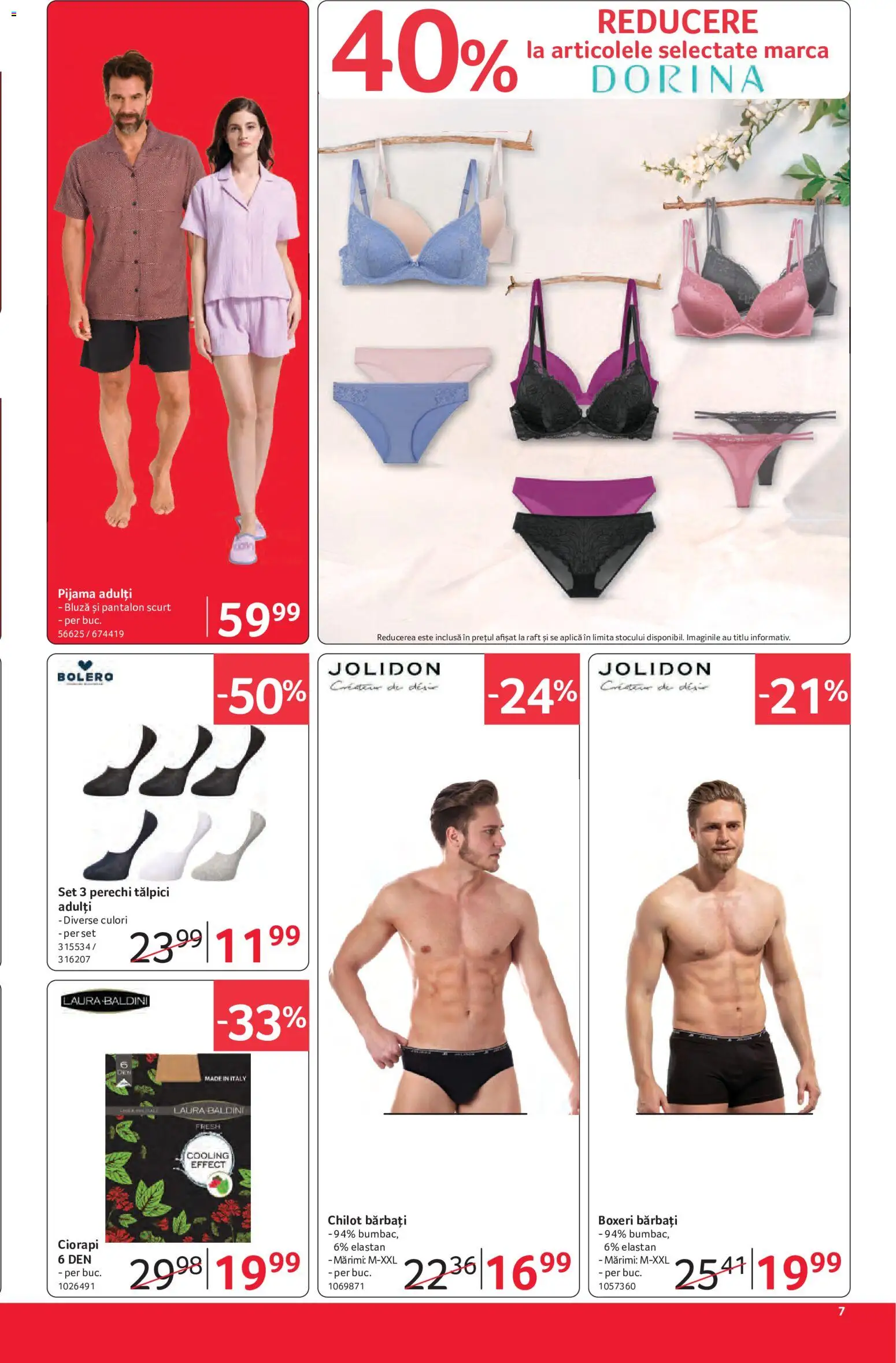 Catalog Selgros 12 - 24 Iunie 2026 | Pagina 7 | Produse: Tălpici, Raft, Bluză, Boxeri
