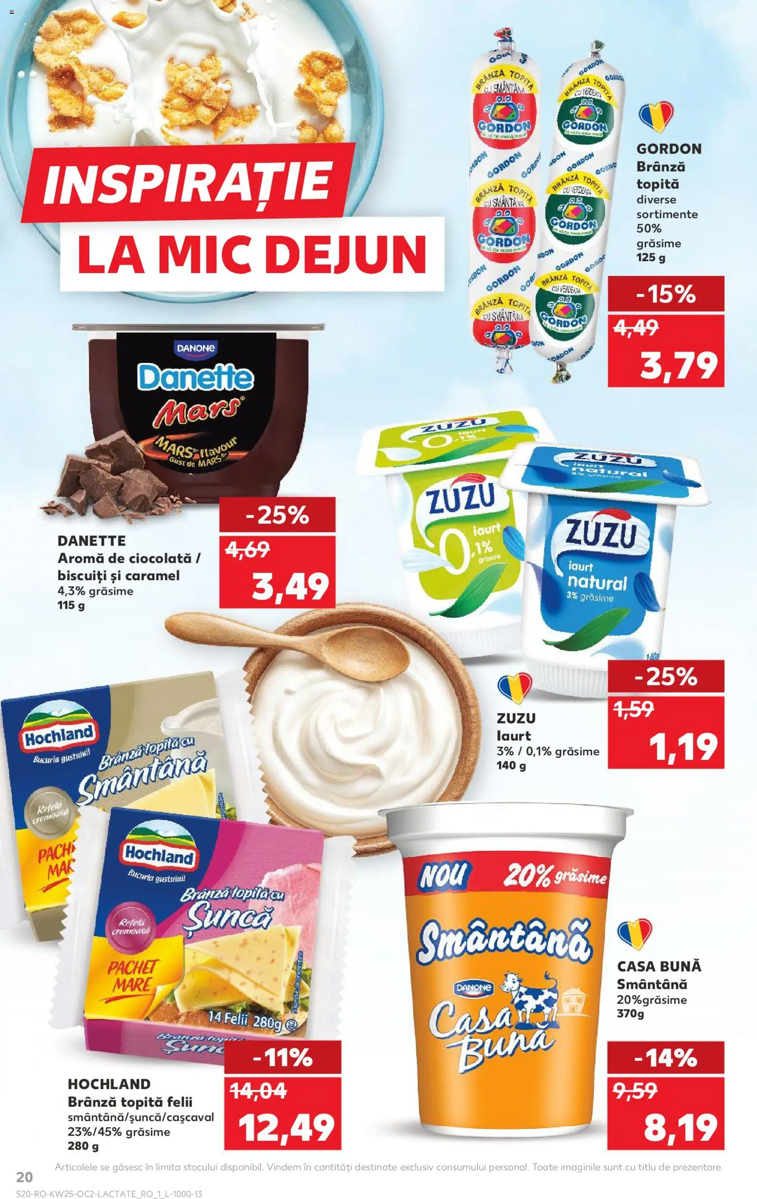 Catalog Kaufland 17 - 22 Iunie 2026 | Pagina 20 | Produse: Brânză, Iaurt, Ciocolată, Smântână