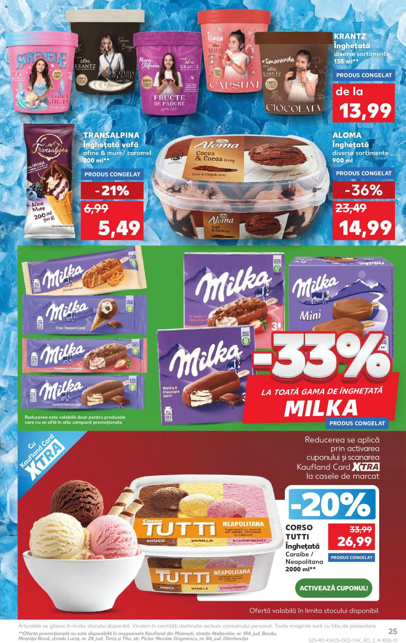 Catalog Kaufland 17 - 22 Iunie 2026 | Pagina 25 | Produse: Ciocolată, Căpșuni, Sirop, Înghețată