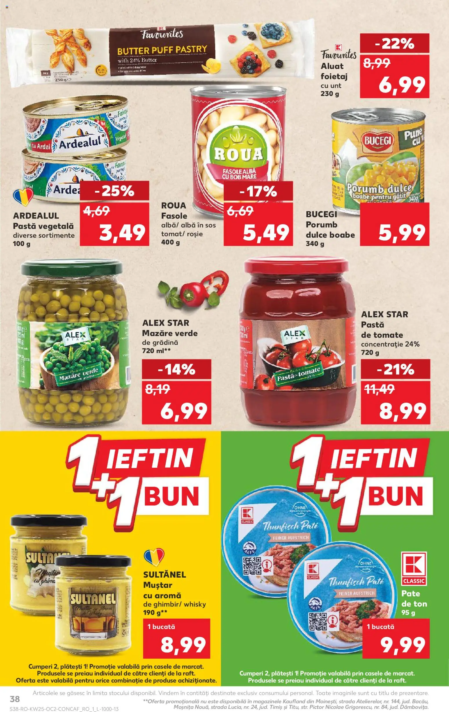 Catalog Kaufland 17 - 22 Iunie 2026 | Pagina 38 | Produse: Unt, Porumb, Fasole albă, Sos