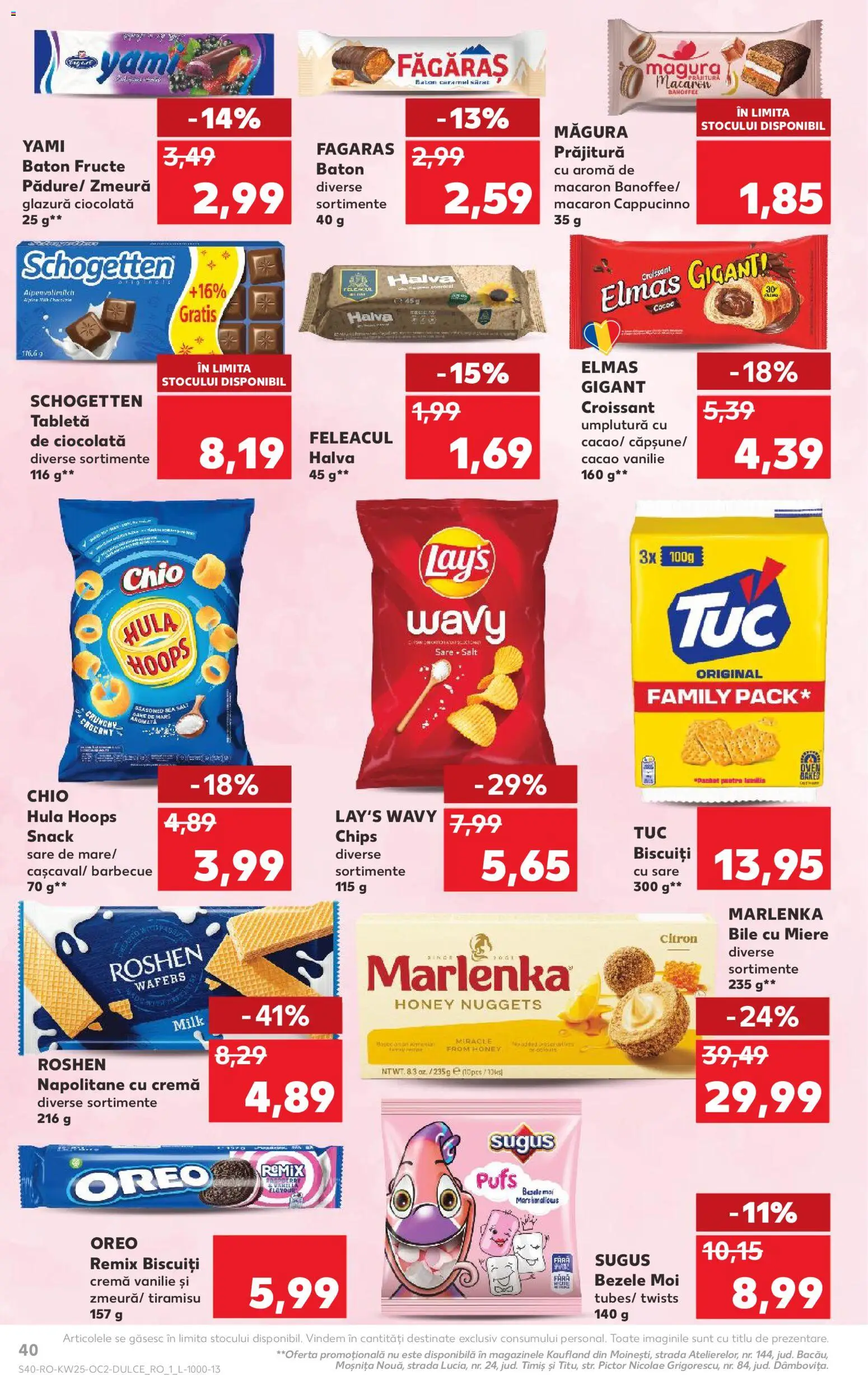 Catalog Kaufland 17 - 22 Iunie 2026 | Pagina 40 | Produse: Tabletă, Tiramisu, Cacao, Biscuiți