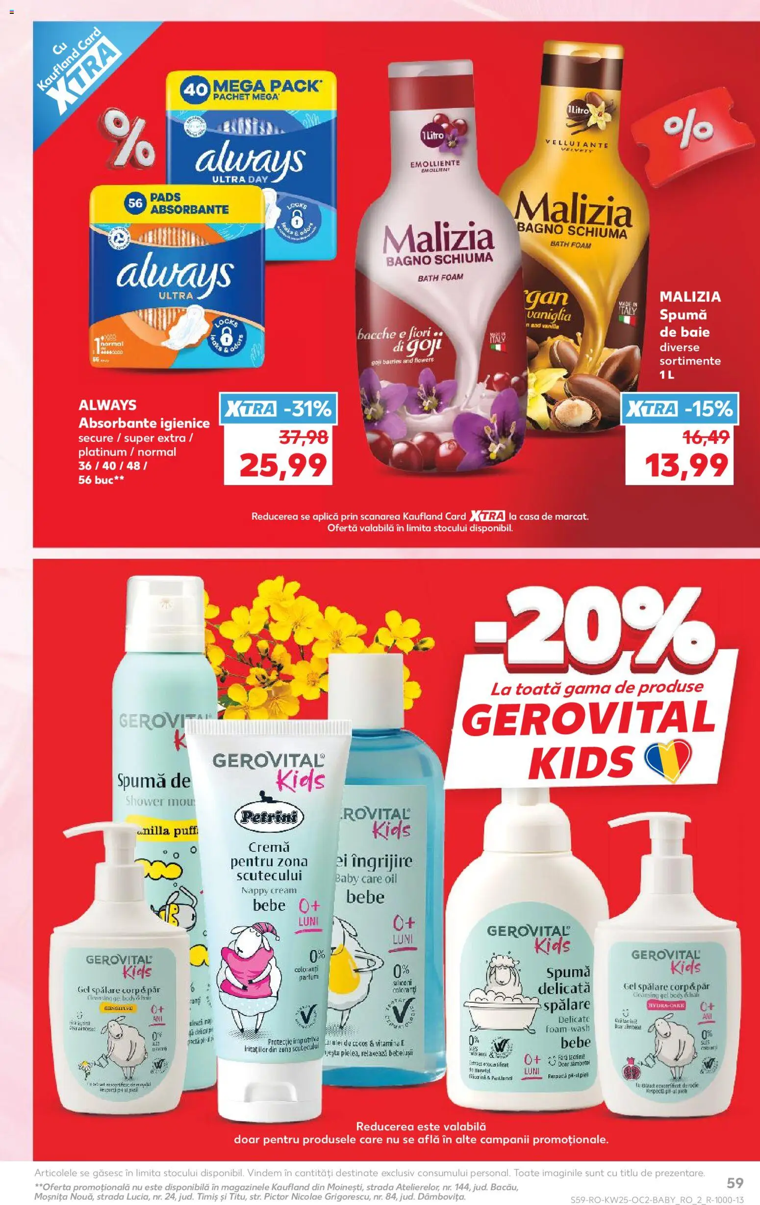 Catalog Kaufland 17 - 22 Iunie 2026 | Pagina 59 | Produse: Parfum, Cremă, Spumă de baie, Absorbante
