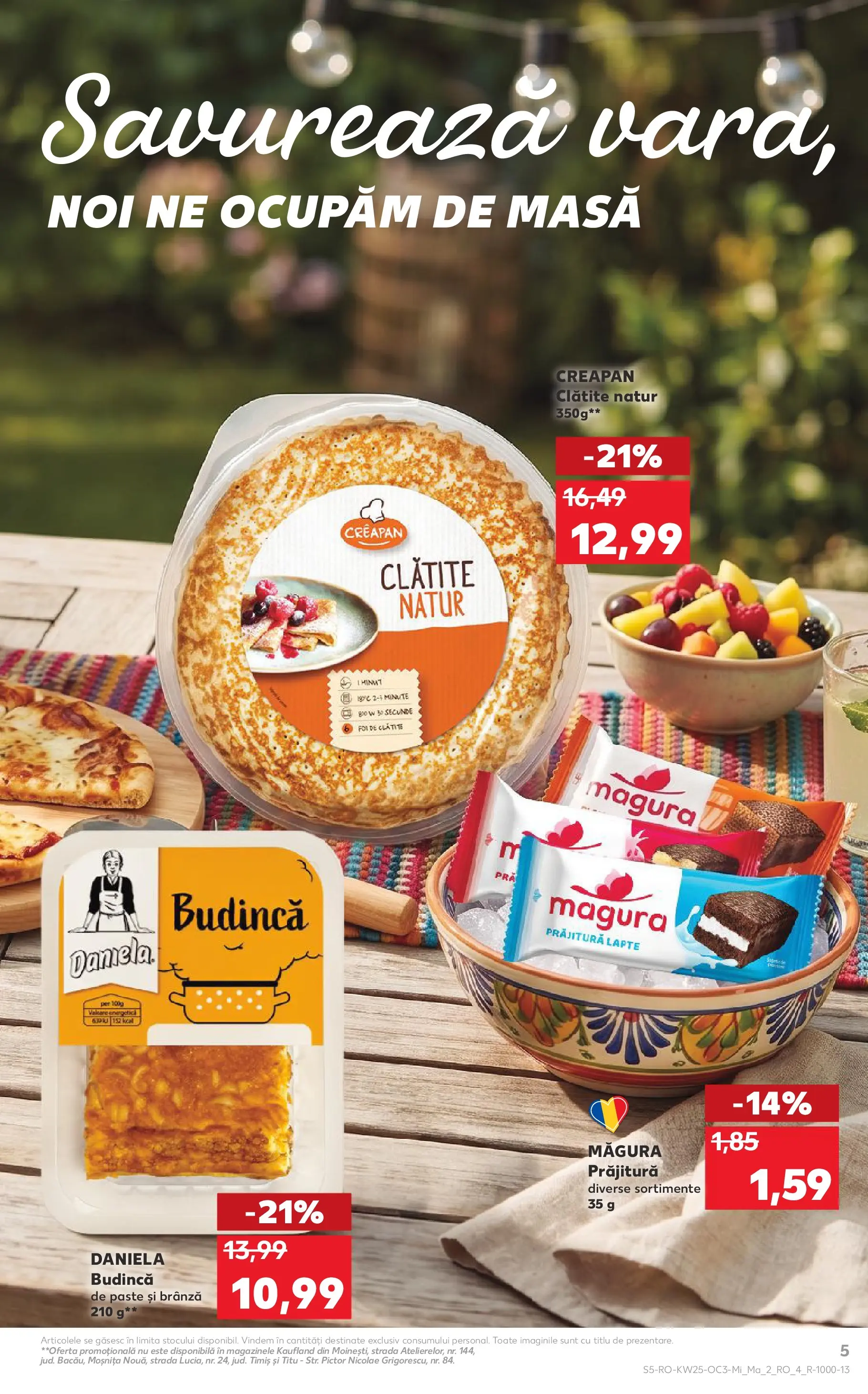 Catalog Kaufland 17 - 22 Iunie 2026 | Pagina 5 | Produse: Prăjitură, Clătite, Brânză, Paste