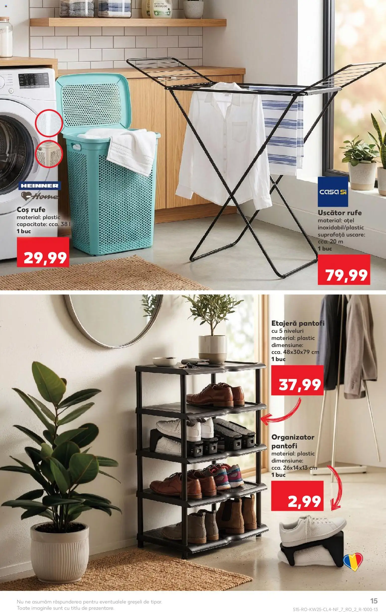 Catalog Kaufland 17 - 22 Iunie 2026 | Pagina 15 | Produse: Uscător, Pantofi, Coș, Etajeră