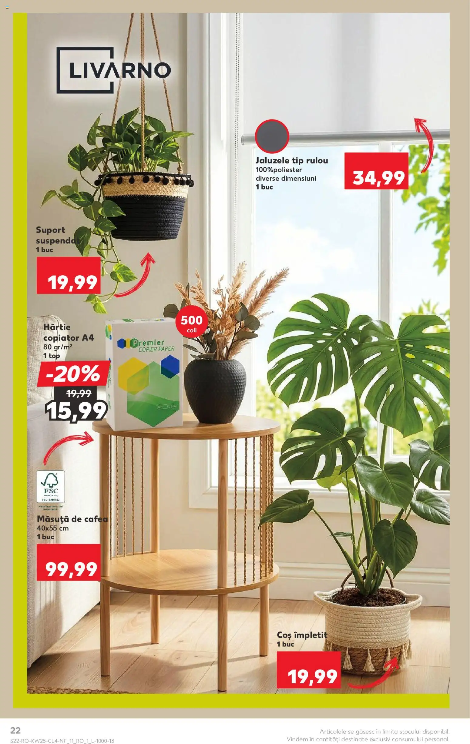 Catalog Kaufland 17 - 22 Iunie 2026 | Pagina 22 | Produse: Top, Coș, Măsuță de cafea, Cafea