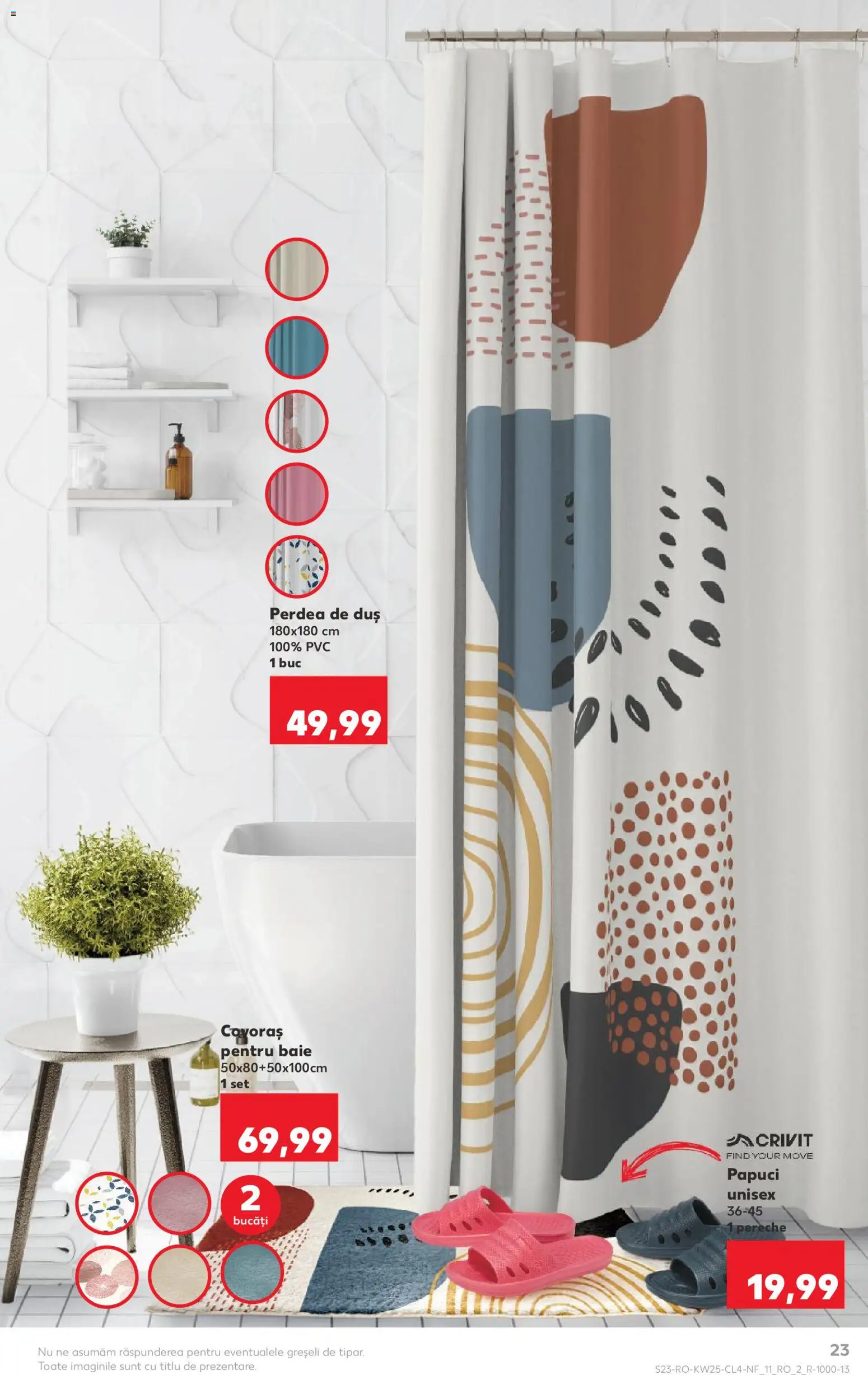 Catalog Kaufland 17 - 22 Iunie 2026 | Pagina 23 | Produse: Duș, Perdea, Papuci