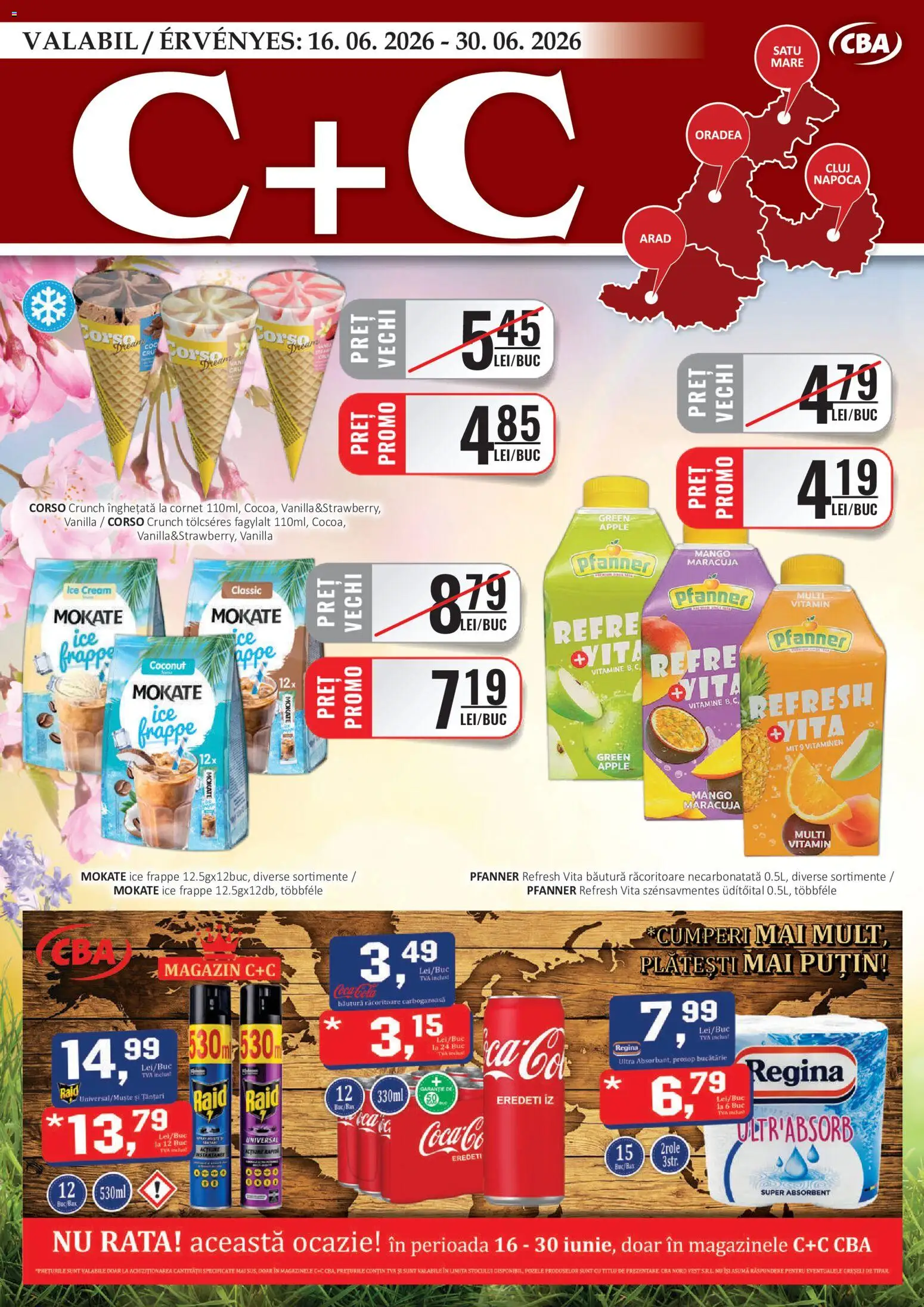 Catalog CBA 16 - 29 Iunie 2026 | Pagina 1 | Produse: Bucătărie, Rață, Înghețată, Mango