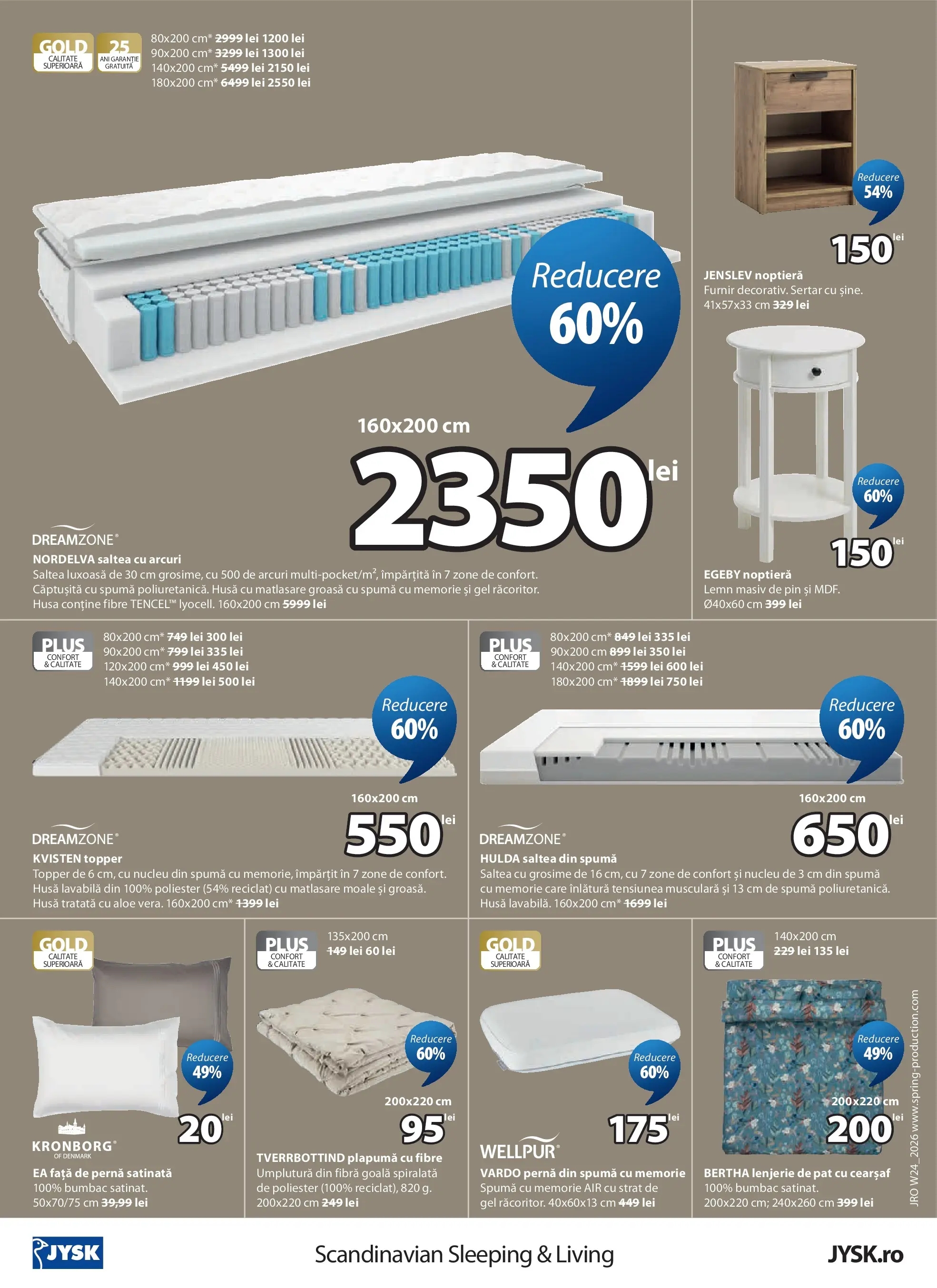 Catalog JYSK 11 - 24 Iunie 2026 | Pagina 4 | Produse: Lenjerie de pat, Pernă, Plapumă, Față de pernă
