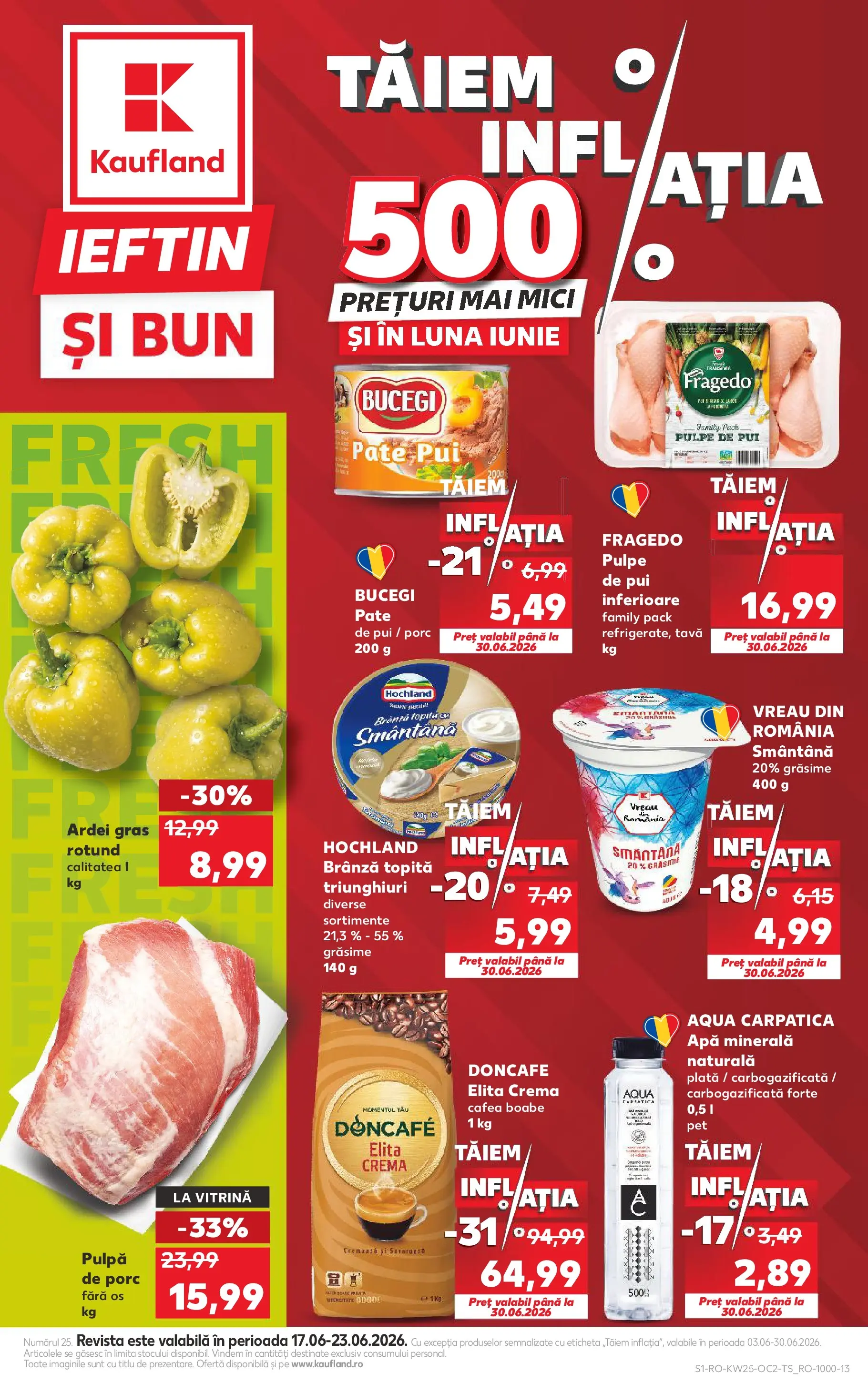 Catalog Kaufland 17 - 22 Iunie 2026 | Pagina 1 | Produse: Pate, Mici, Ardei, Cremă