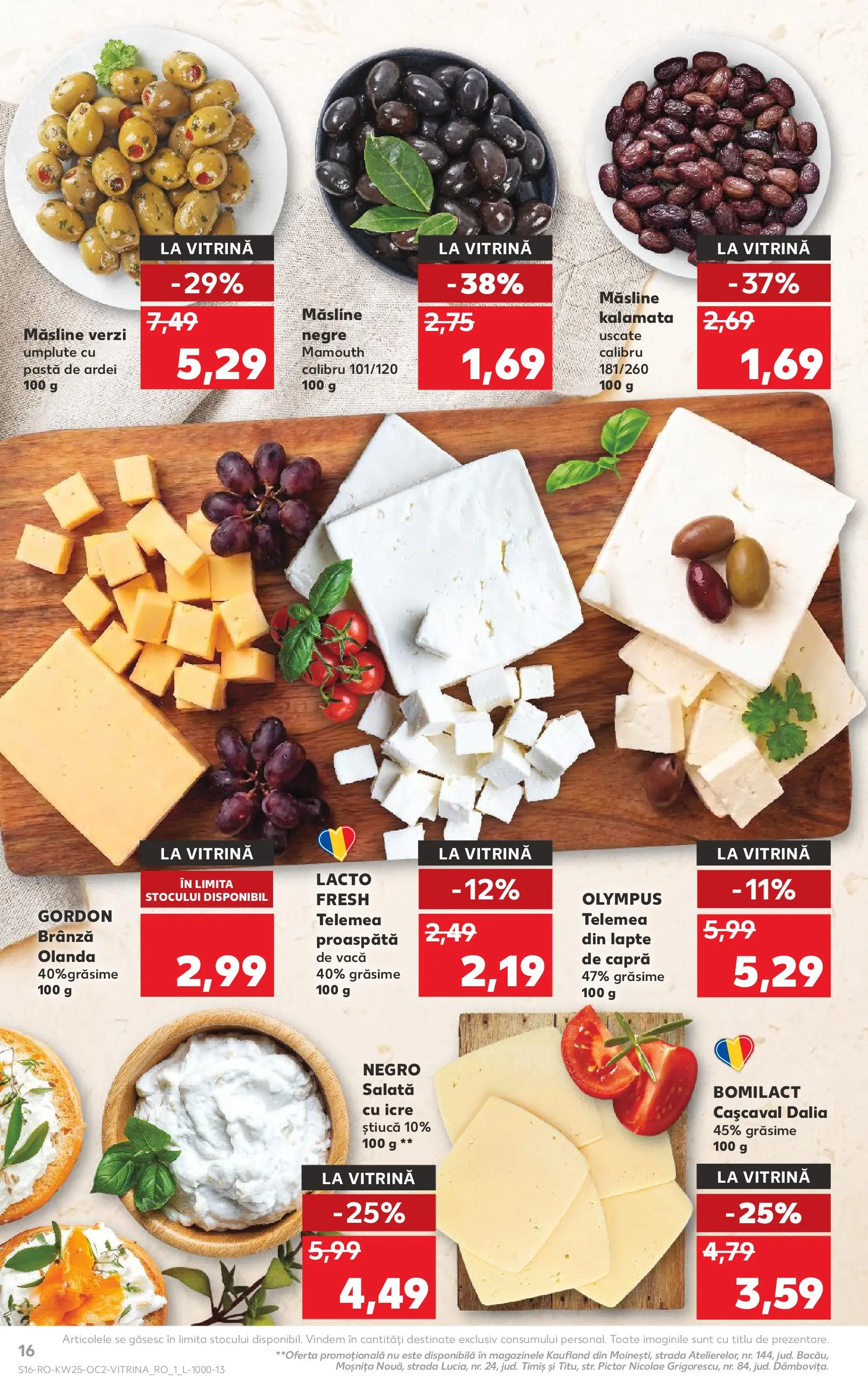 Catalog Kaufland 17 - 22 Iunie 2026 | Pagina 16 | Produse: Vitrină, Măsline, Brânză, Salată