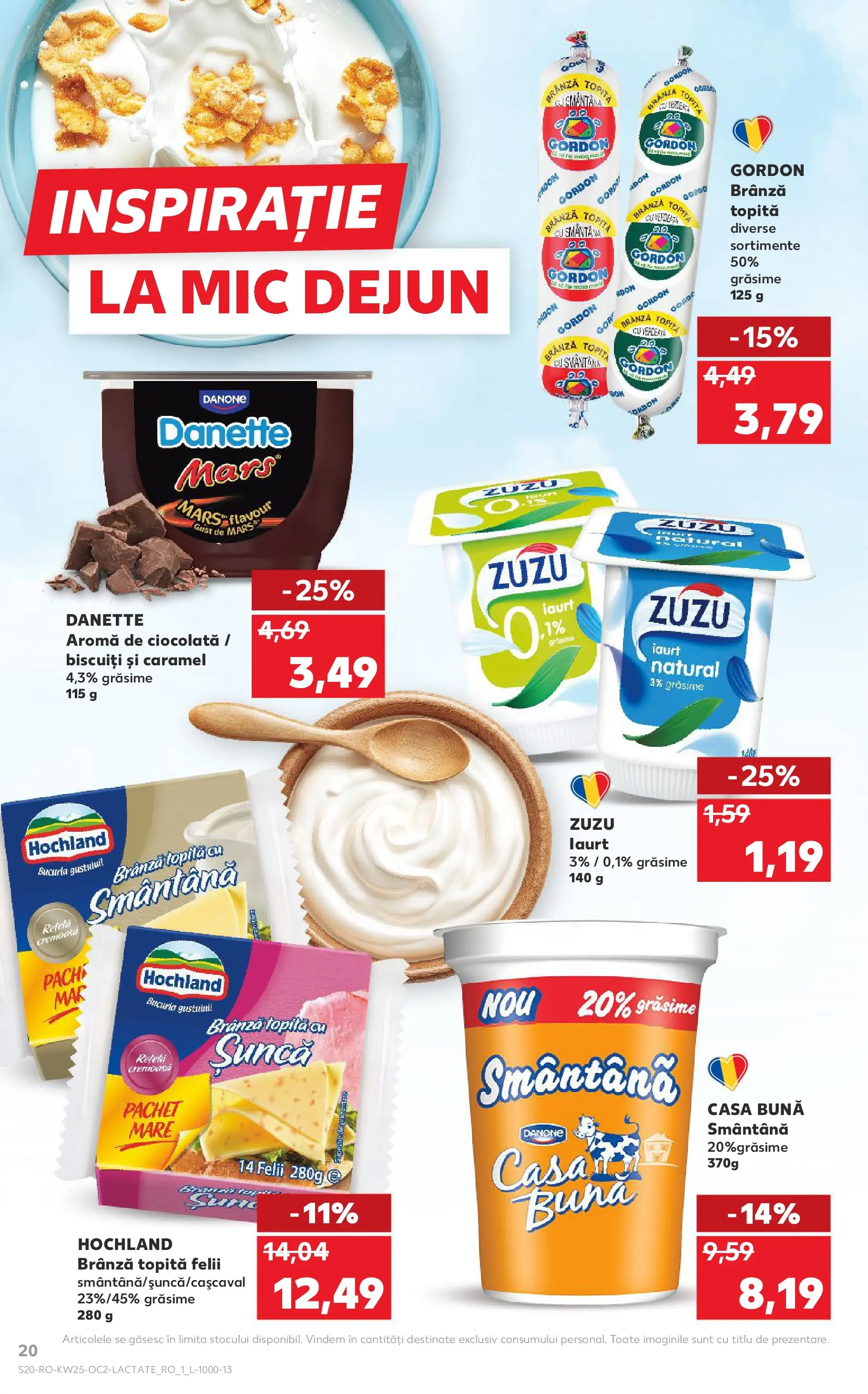 Catalog Kaufland 17 - 22 Iunie 2026 | Pagina 20 | Produse: Brânză, Ciocolată, Smântână, Biscuiți