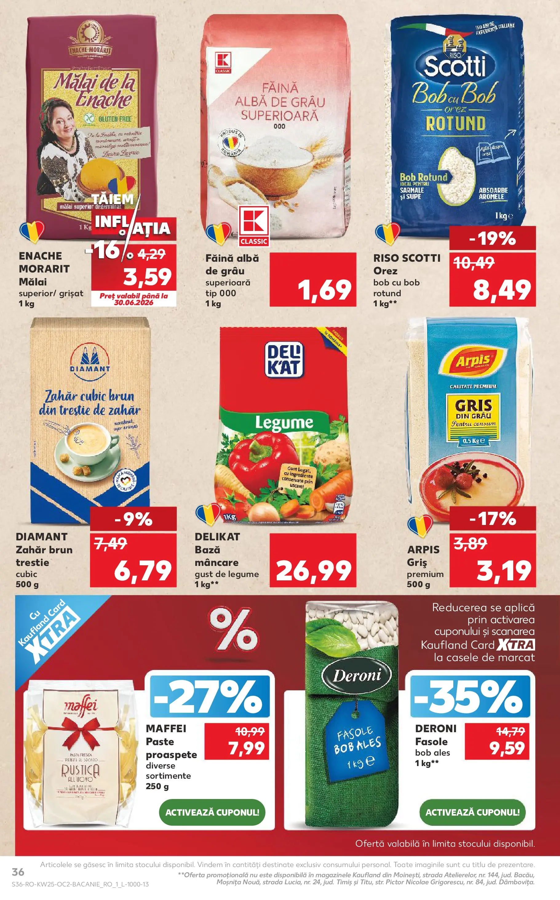 Catalog Kaufland 17 - 22 Iunie 2026 | Pagina 36 | Produse: Făină, Orez, Paste, Zahăr