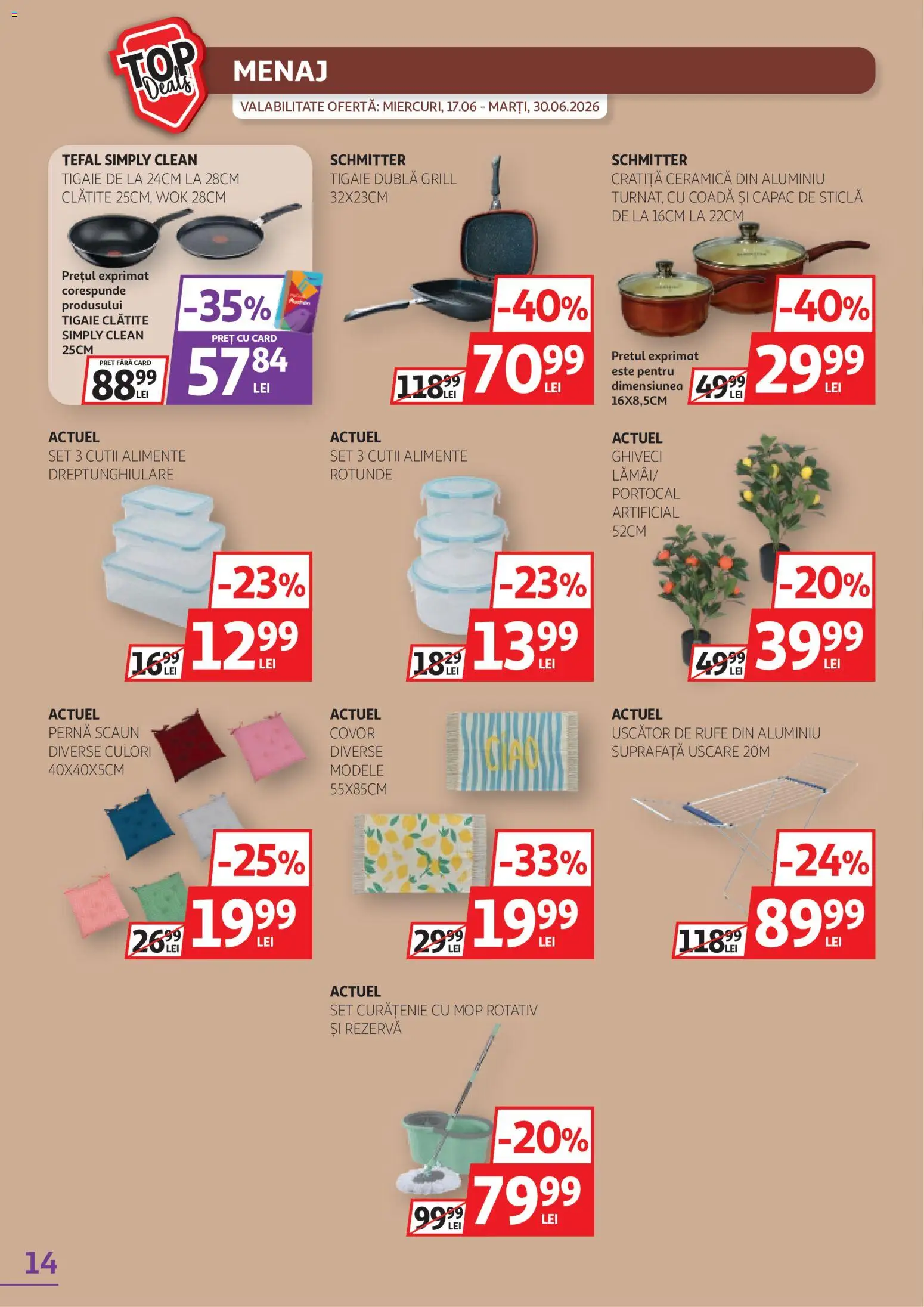 Catalog Auchan 17 - 29 Iunie 2026 | Pagina 14 | Produse: Pomelo, Uscător, Pernă, Clătite
