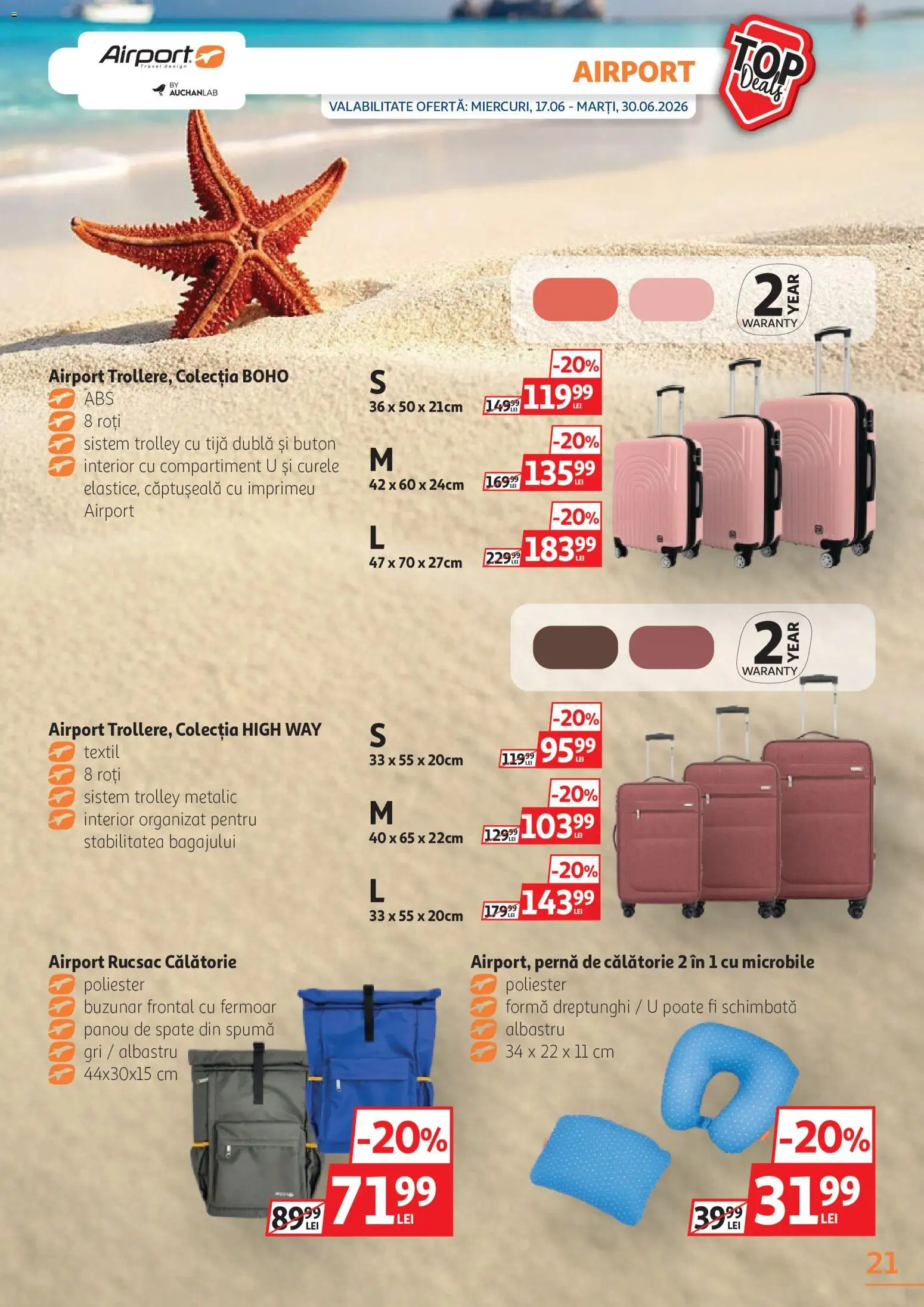 Catalog Auchan 17 - 29 Iunie 2026 | Pagina 21 | Produse: Pernă, Rucsac