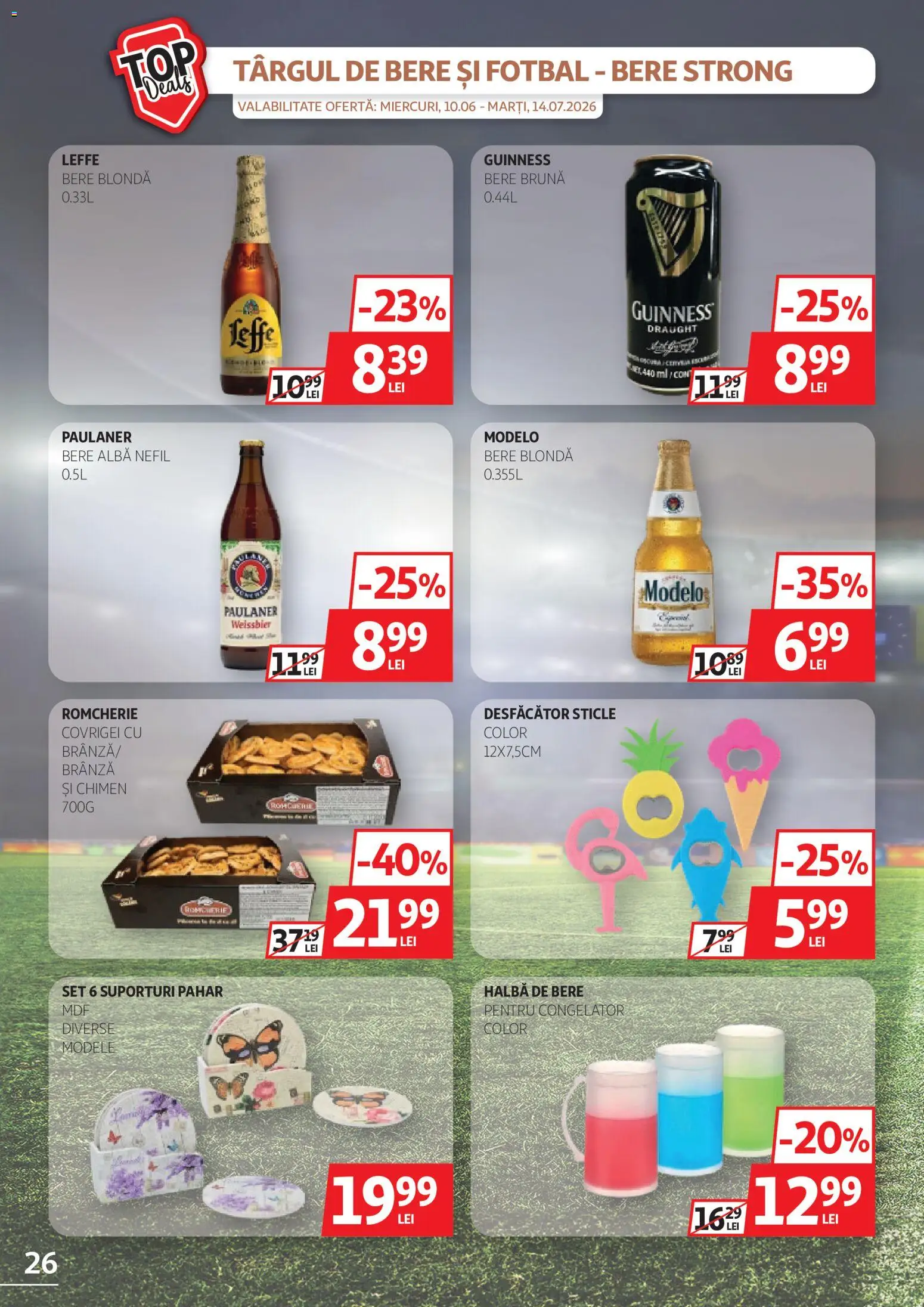 Catalog Auchan 17 - 29 Iunie 2026 | Pagina 26 | Produse: Congelator, Covrigei, Brânză, Bere