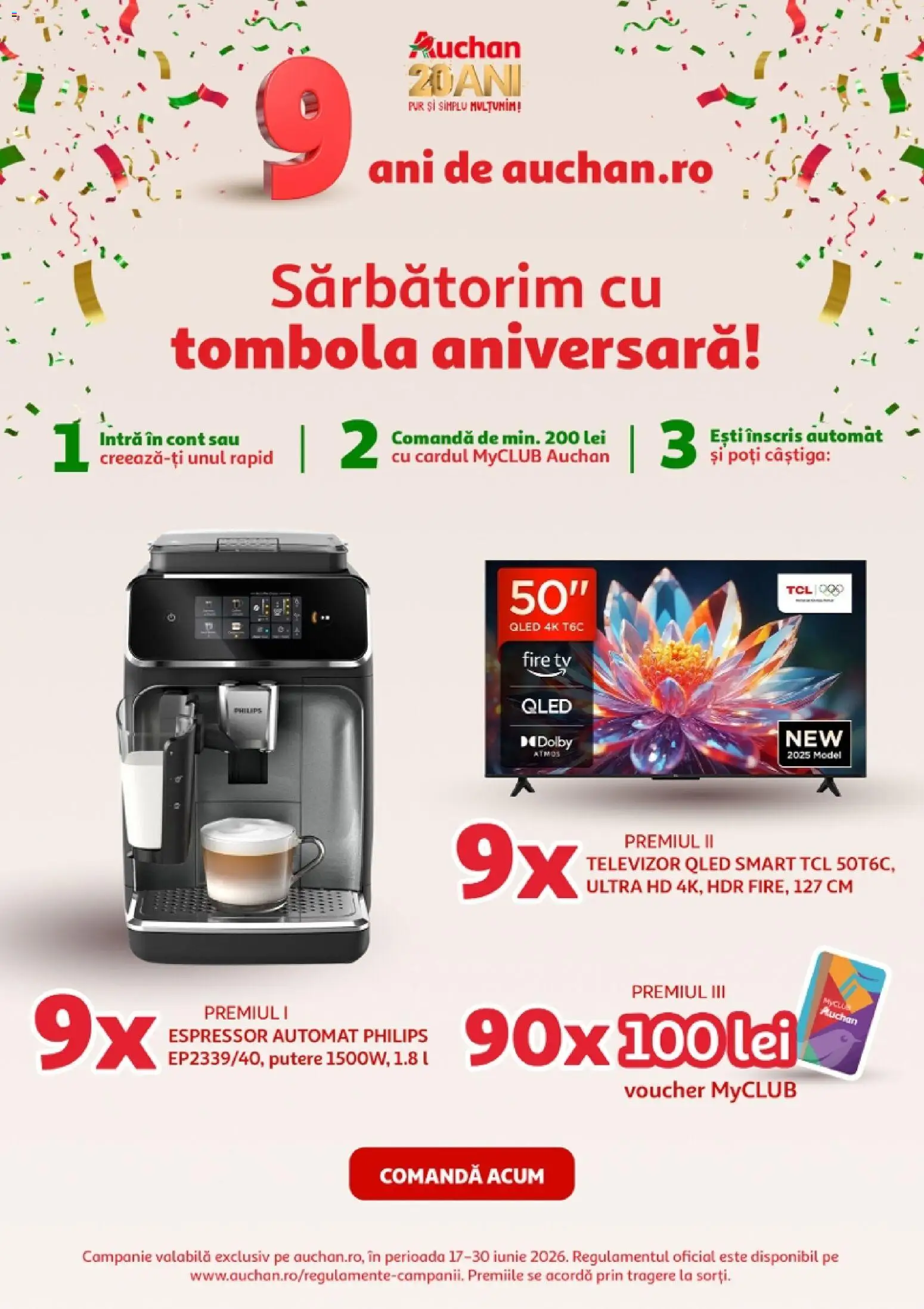 Catalog Auchan 17 - 29 Iunie 2026 | Pagina 34 | Produse: Espressor, Enginar, Televizor