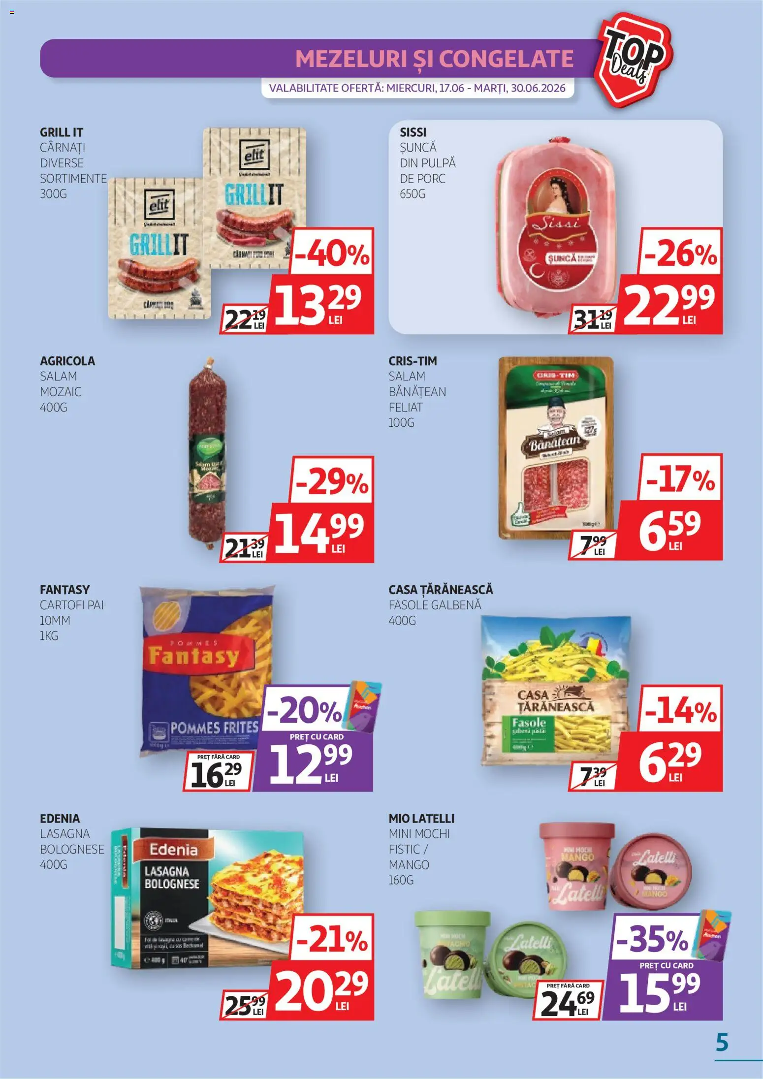 Catalog Auchan 17 - 29 Iunie 2026 | Pagina 5 | Produse: Grill, Șuncă, Fistic, Cartofi