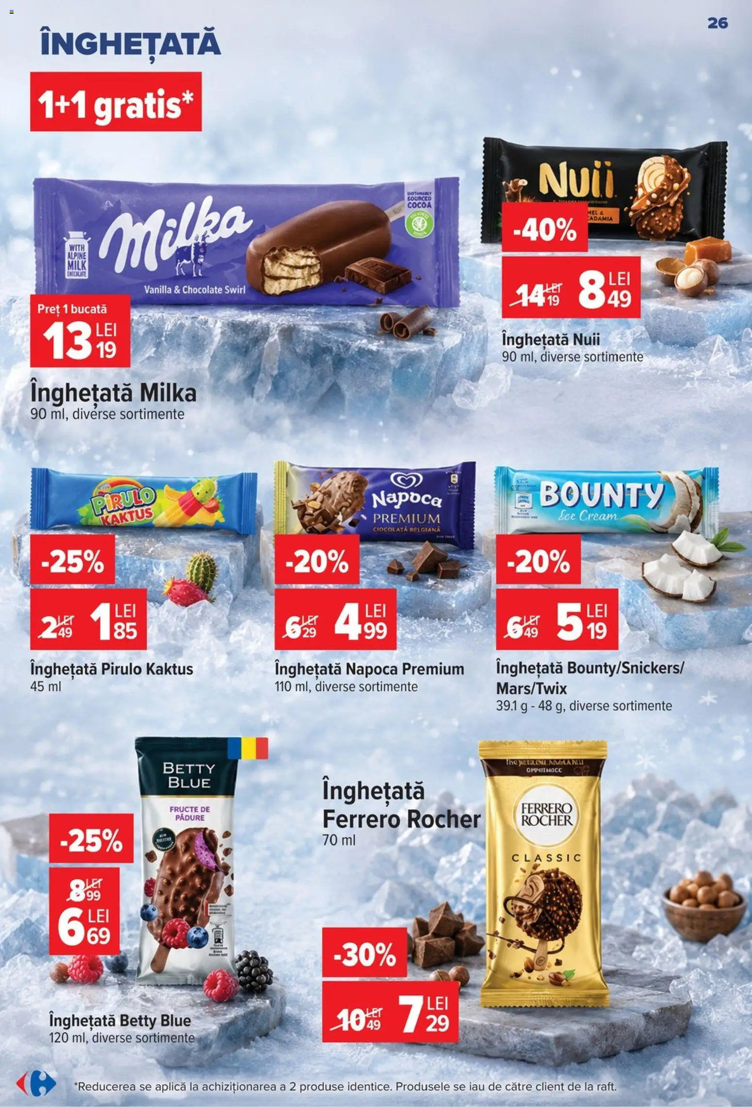 Catalog Carrefour 17 - 22 Iunie 2026 | Pagina 25 | Produse: Soda, Înghețată, Fructe