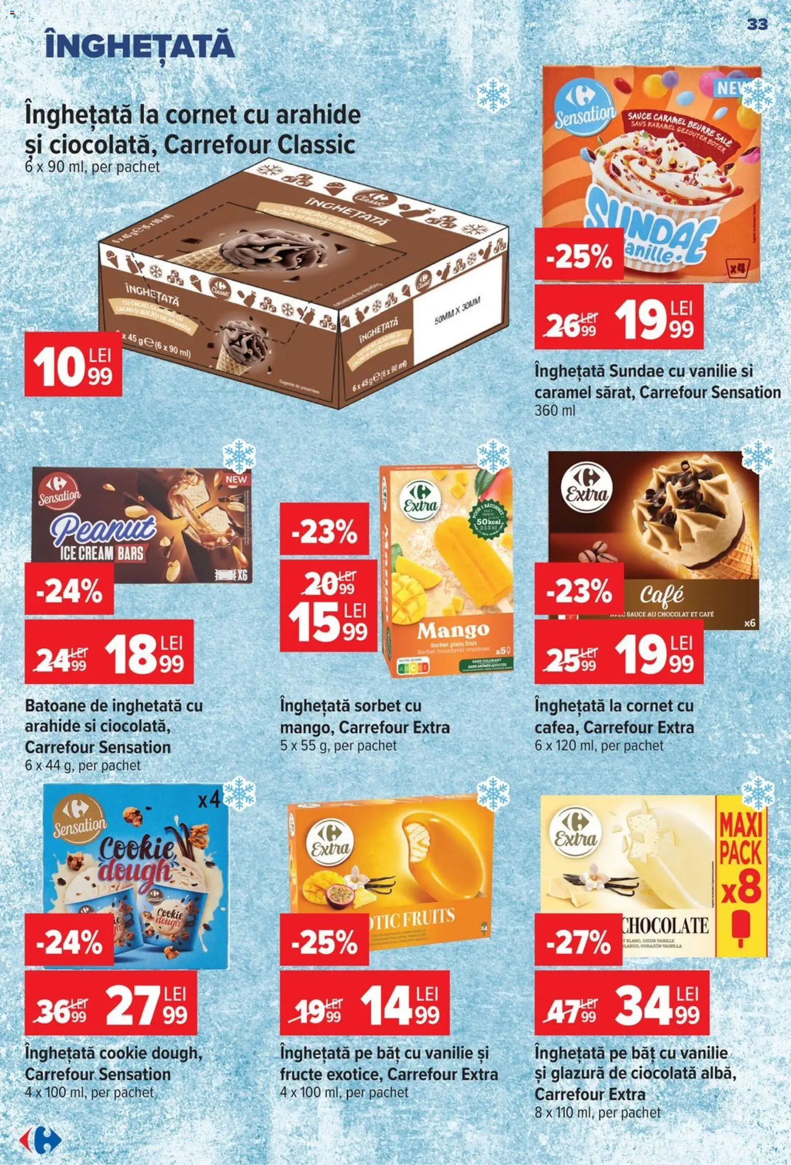 Catalog Carrefour 17 - 22 Iunie 2026 | Pagina 32 | Produse: Arahide, Cacao, Înghețată, Mango
