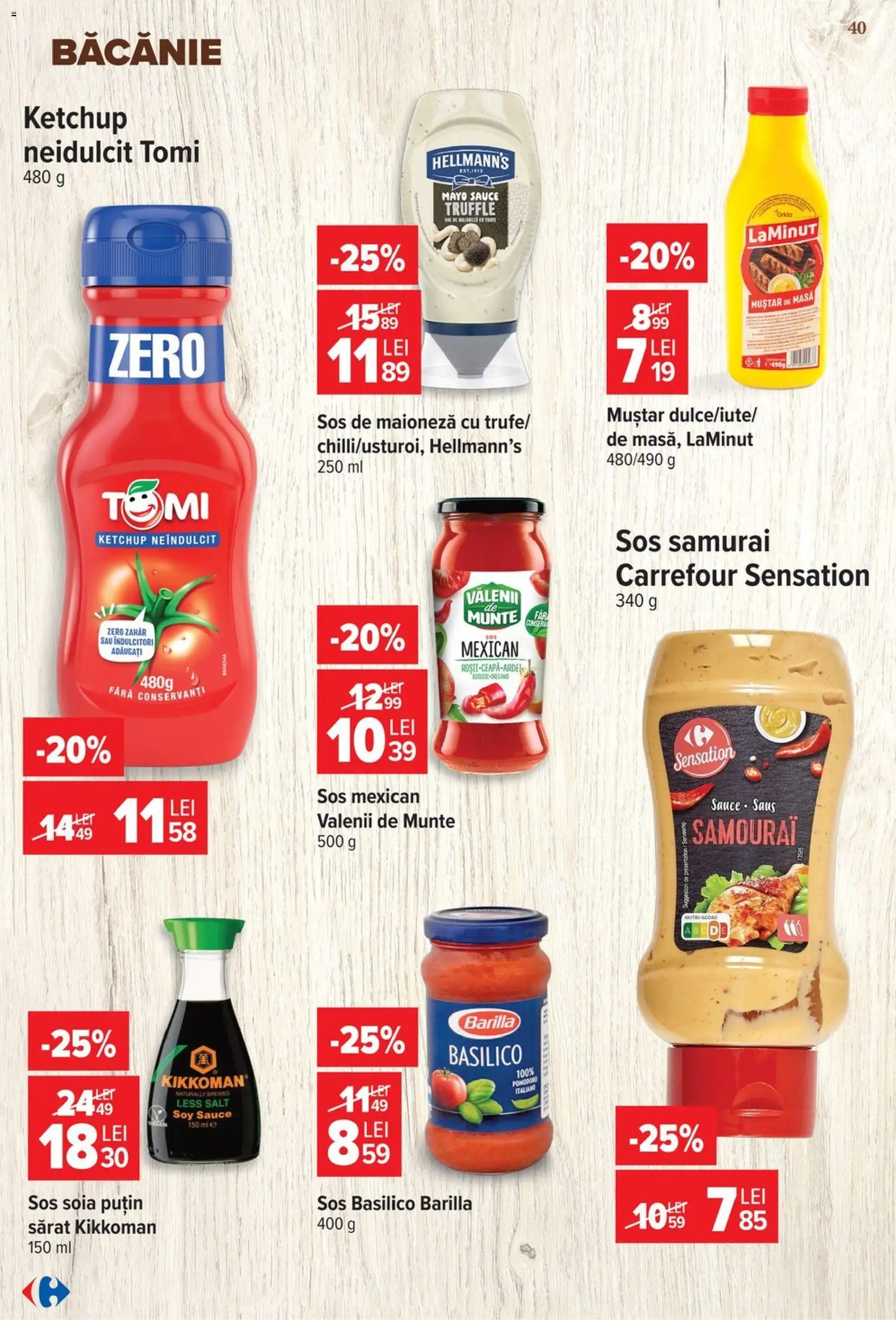 Catalog Carrefour 17 - 22 Iunie 2026 | Pagina 39 | Produse: Masă, Muștar, Ketchup, Sos