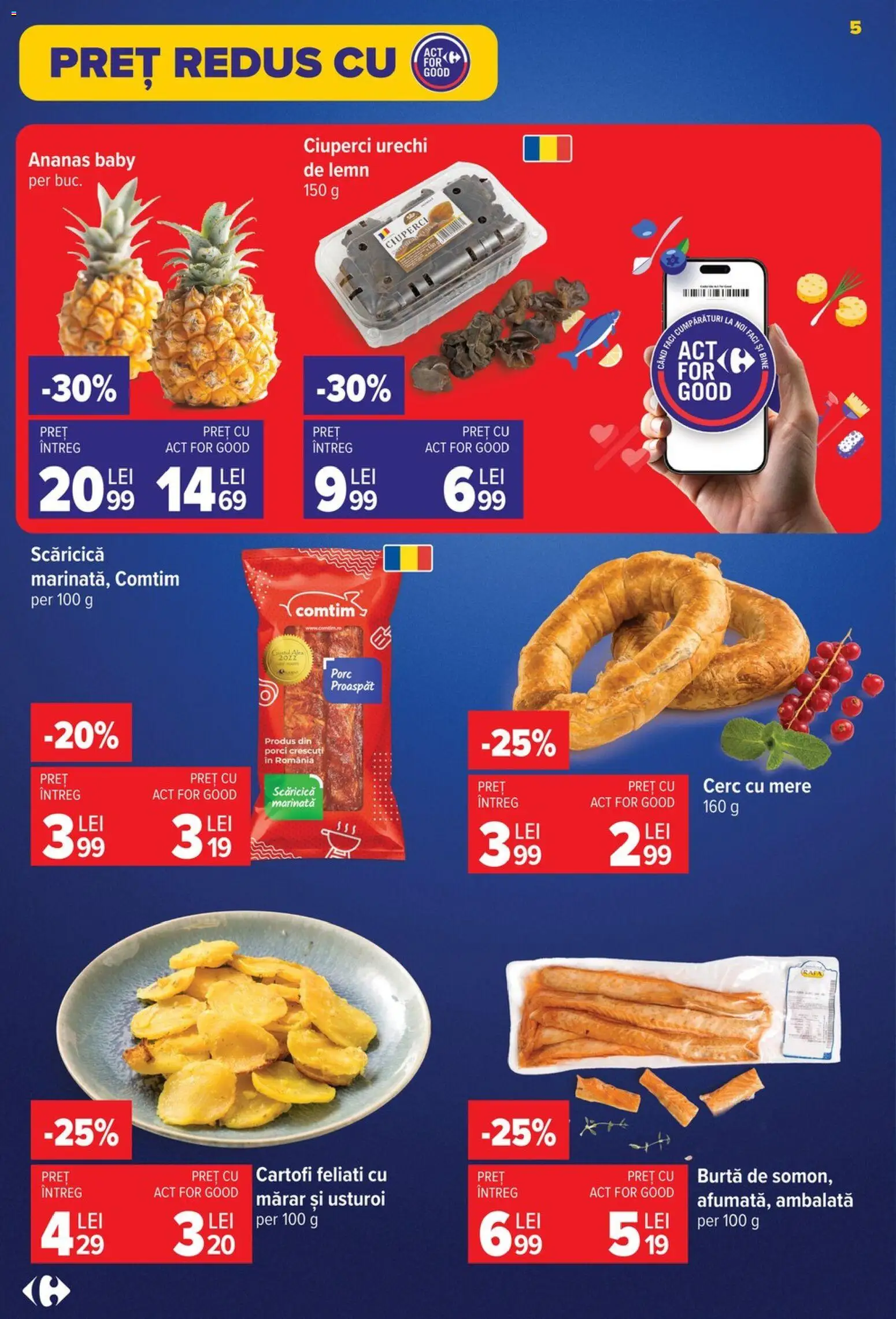 Catalog Carrefour 17 - 22 Iunie 2026 | Pagina 4 | Produse: Ciuperci, Mere, Ananas, Usturoi