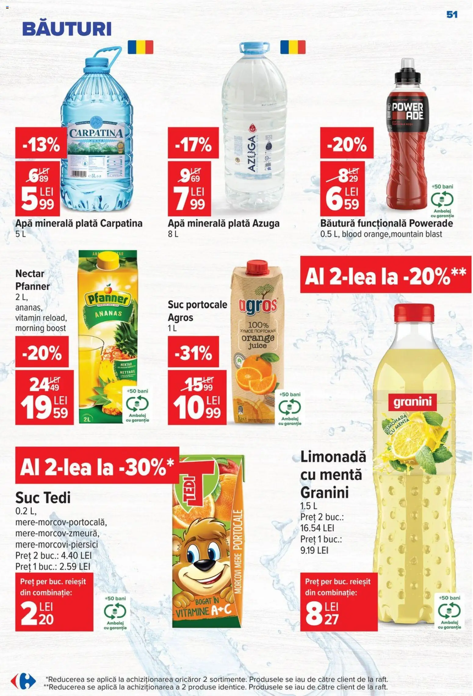 Catalog Carrefour 17 - 22 Iunie 2026 | Pagina 50 | Produse: Sıcak su torbası, Suc, Mere, Morcovi