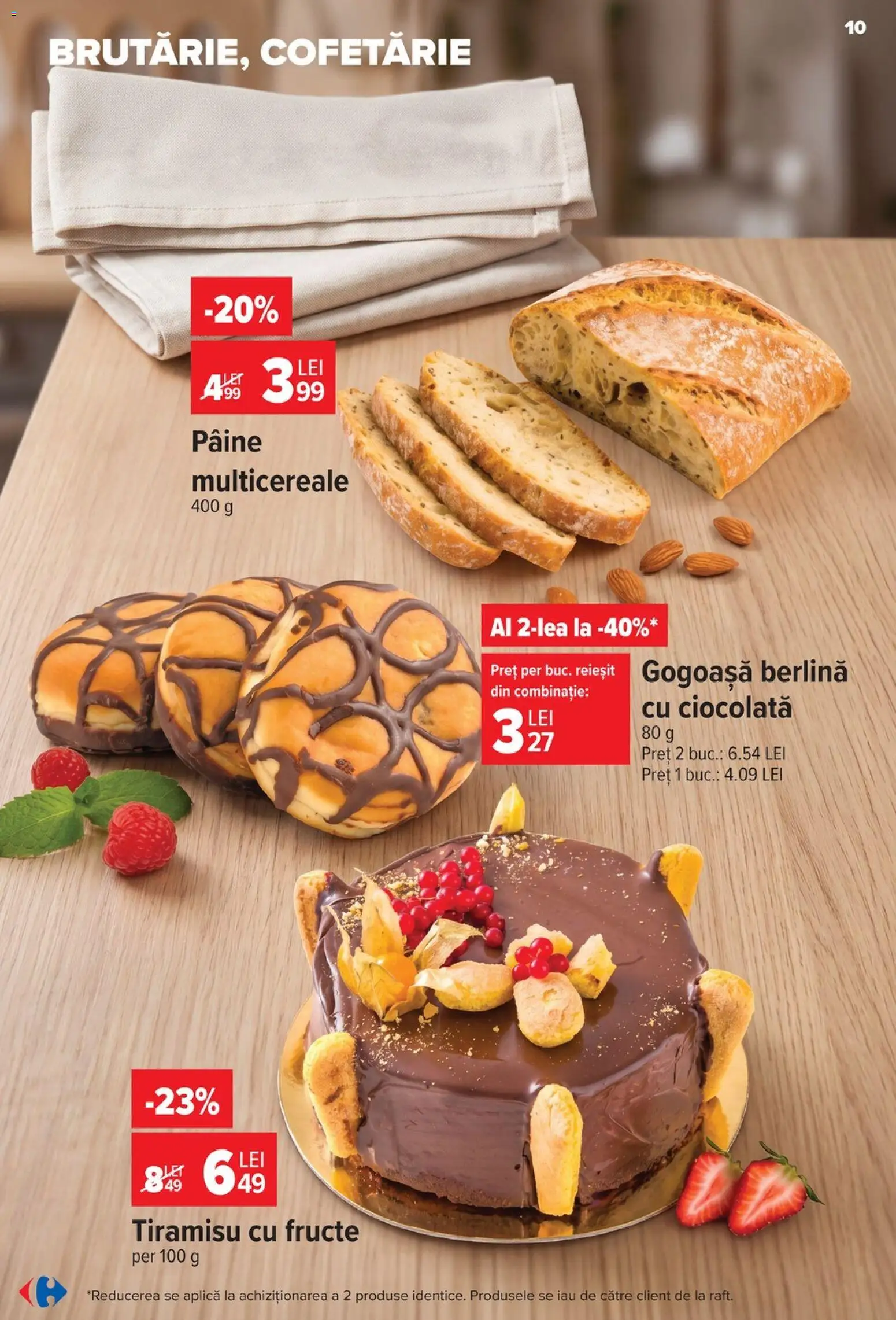 Catalog Carrefour 17 - 22 Iunie 2026 | Pagina 9 | Produse: Tiramisu, Pâine, Ciocolată, Fructe
