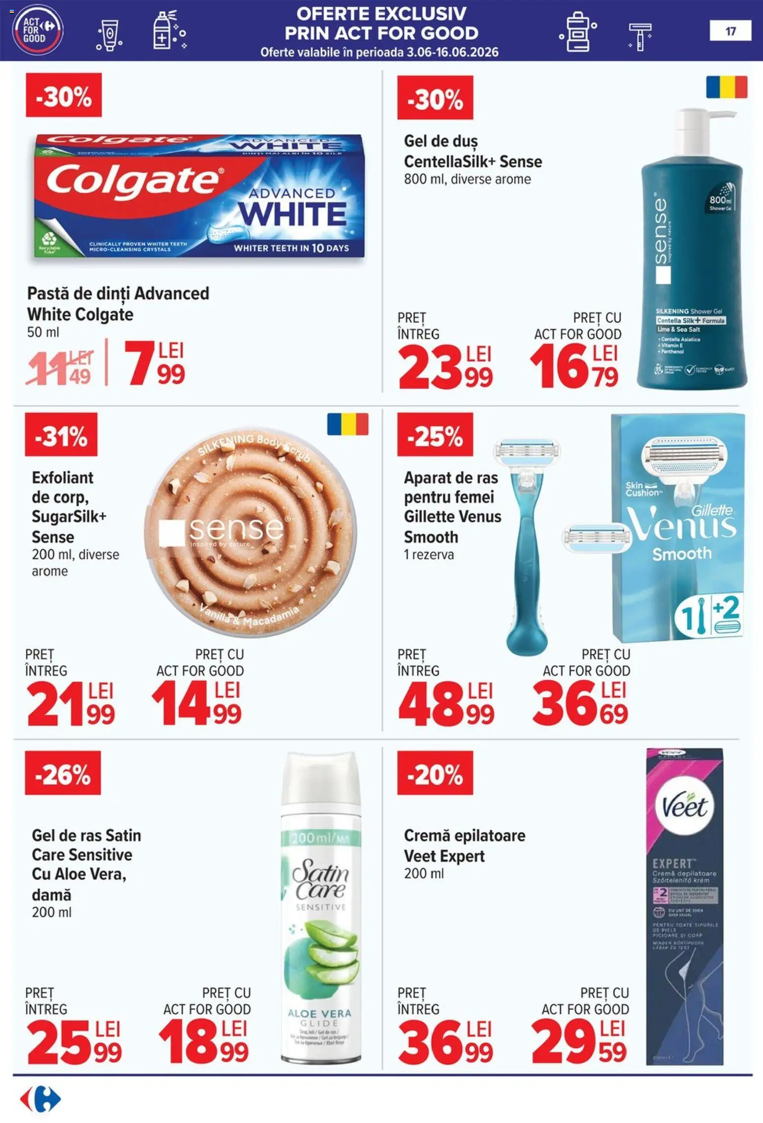 Catalog Carrefour 17 - 29 Iunie 2026 | Pagina 17 | Produse: Lime, Body, Cremă, Cremă depilatoare