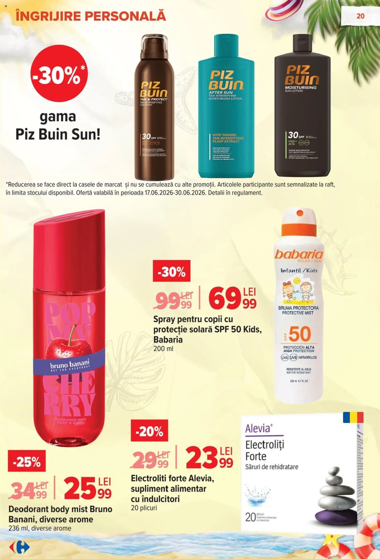 Catalog Carrefour 17 - 29 Iunie 2026 | Pagina 20 | Produse: Body, Protecție solară, Deodorant