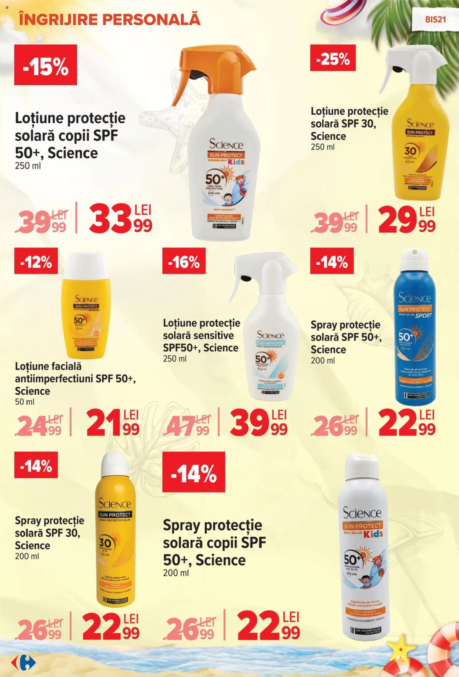 Catalog Carrefour 17 - 29 Iunie 2026 | Pagina 22 | Produse: Pară, Protecție solară, Loțiune protecție solară