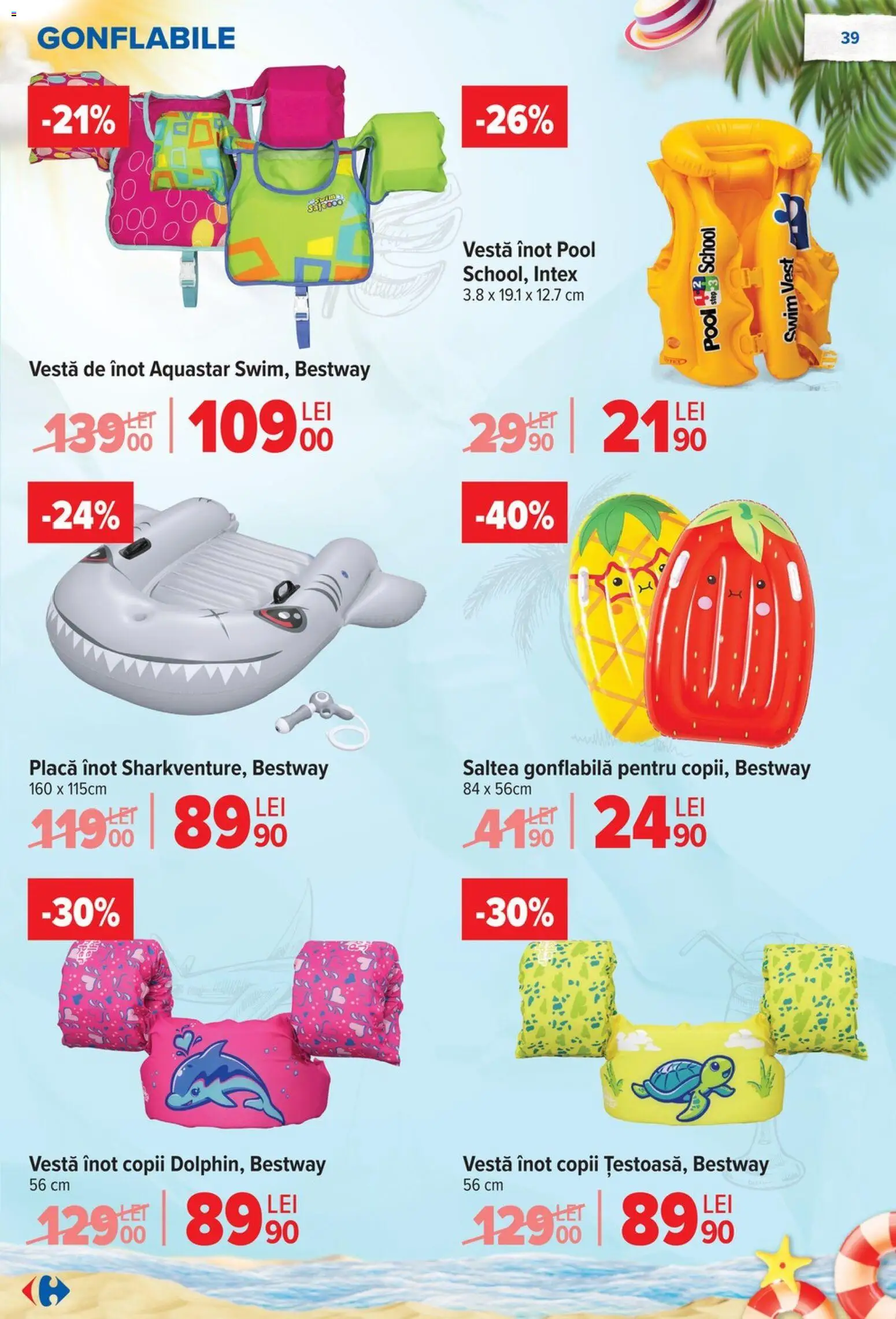 Catalog Carrefour 17 - 29 Iunie 2026 | Pagina 40 | Produse: Saltea, Saltea gonflabilă, Vestă