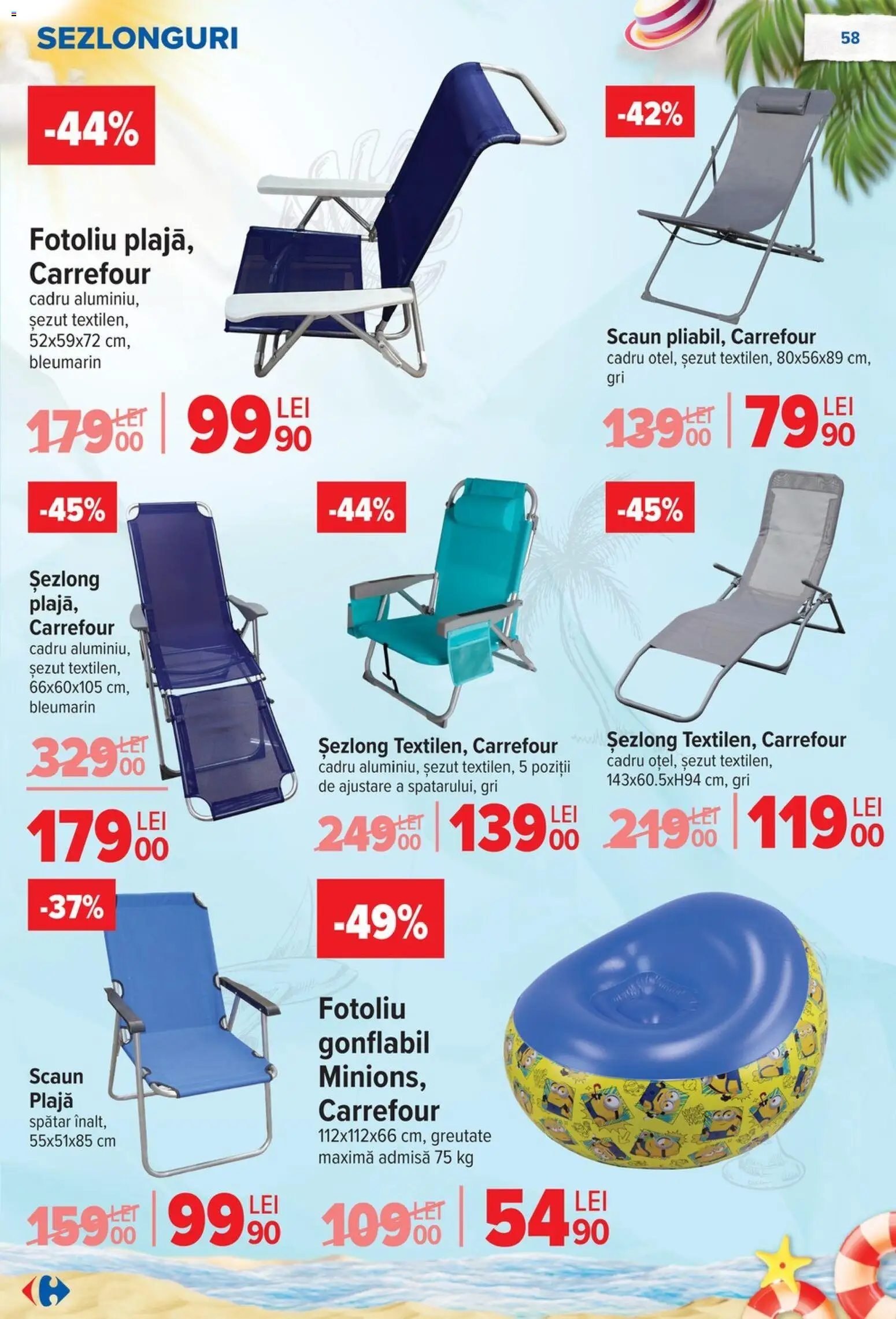 Catalog Carrefour 17 - 29 Iunie 2026 | Pagina 59 | Produse: Fotoliu, Șezlong, Scaun