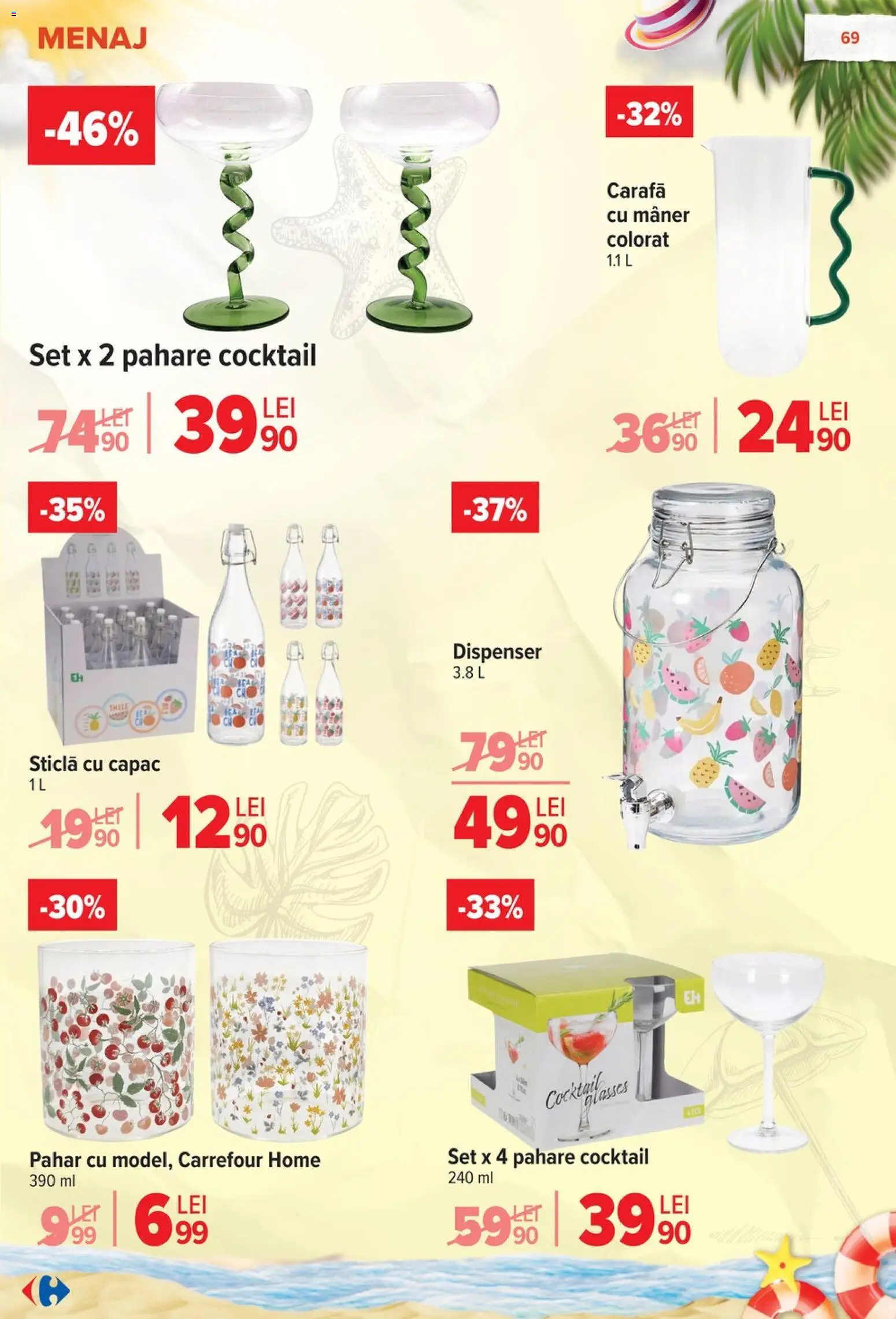 Catalog Carrefour 17 - 29 Iunie 2026 | Pagina 70 | Produse: Pahare, Mâner, Carafă, Cocktail