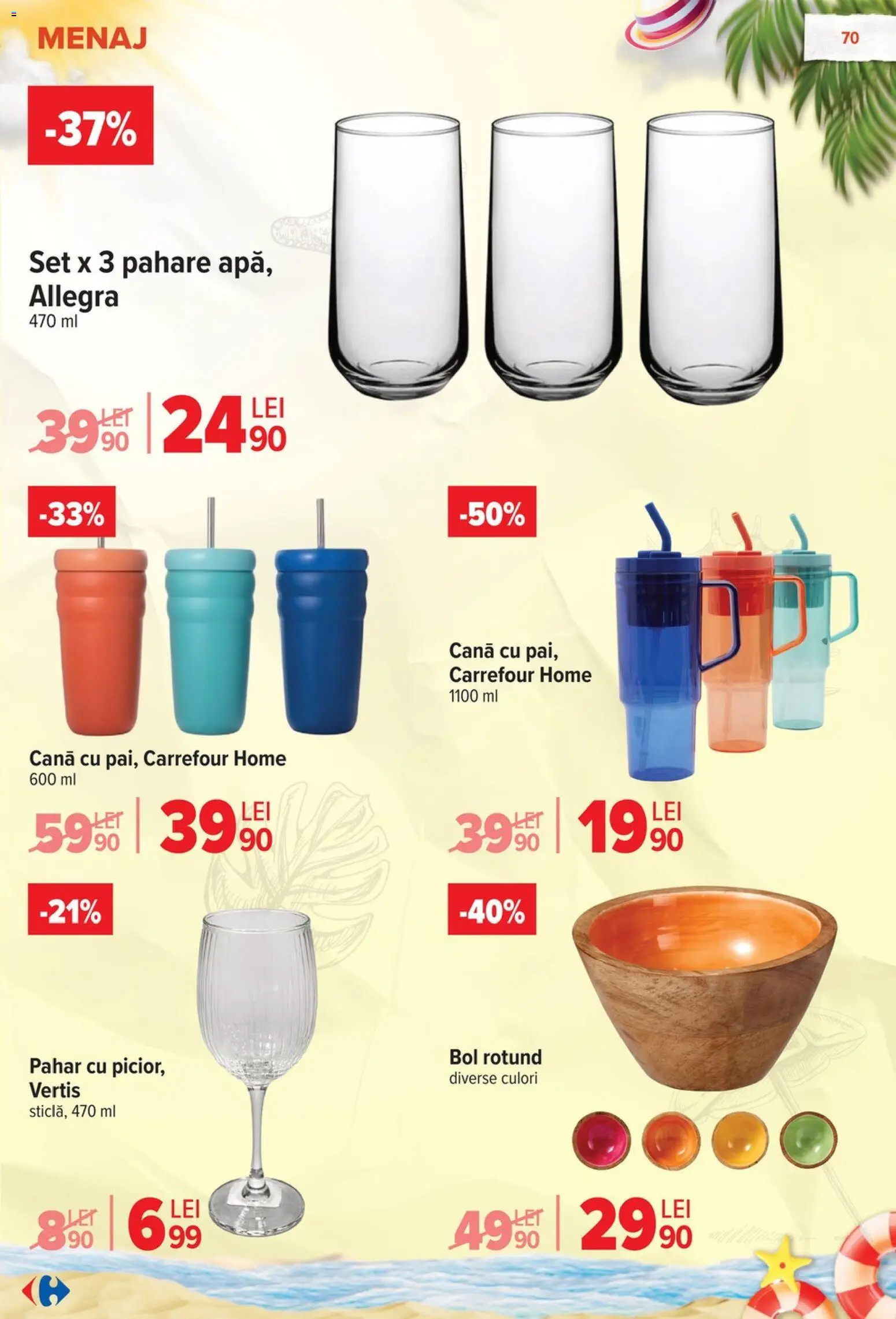 Catalog Carrefour 17 - 29 Iunie 2026 | Pagina 71 | Produse: Pahare, Bol