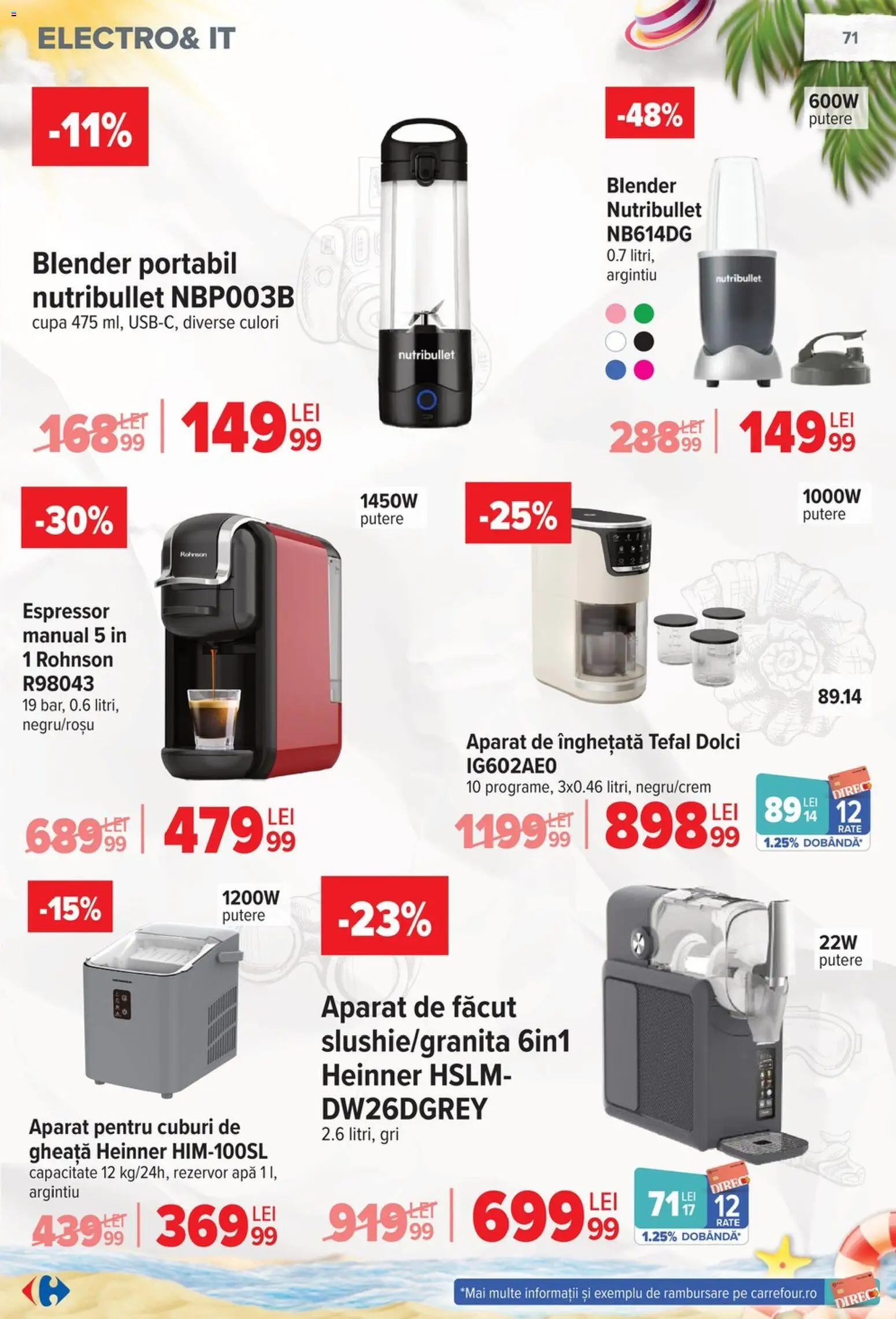 Catalog Carrefour 17 - 29 Iunie 2026 | Pagina 72 | Produse: Espressor, Blender, Înghețată, Apă