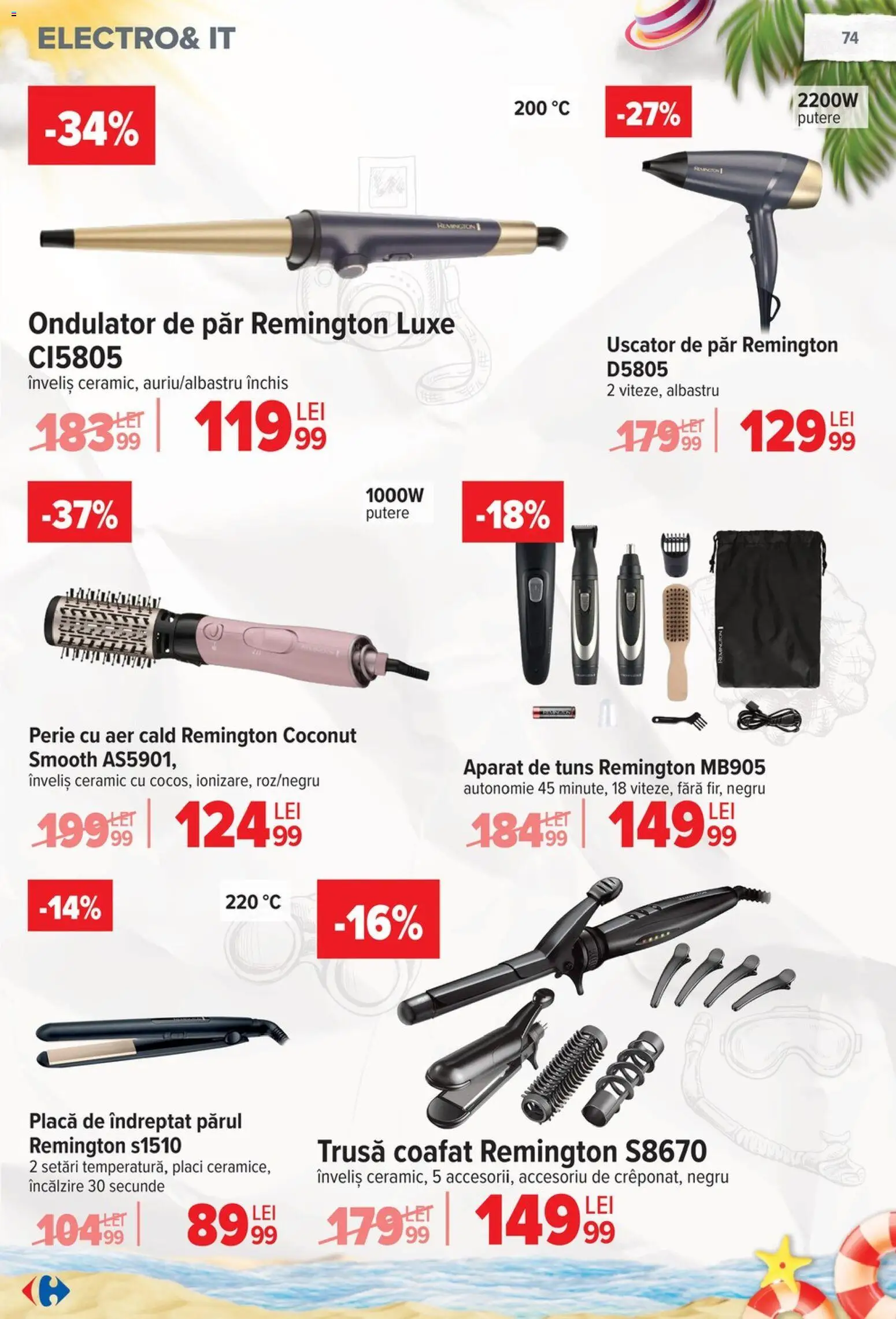 Catalog Carrefour 17 - 29 Iunie 2026 | Pagina 75 | Produse: Ondulator, Uscător De Păr, Placă De Îndreptat Părul, Perie