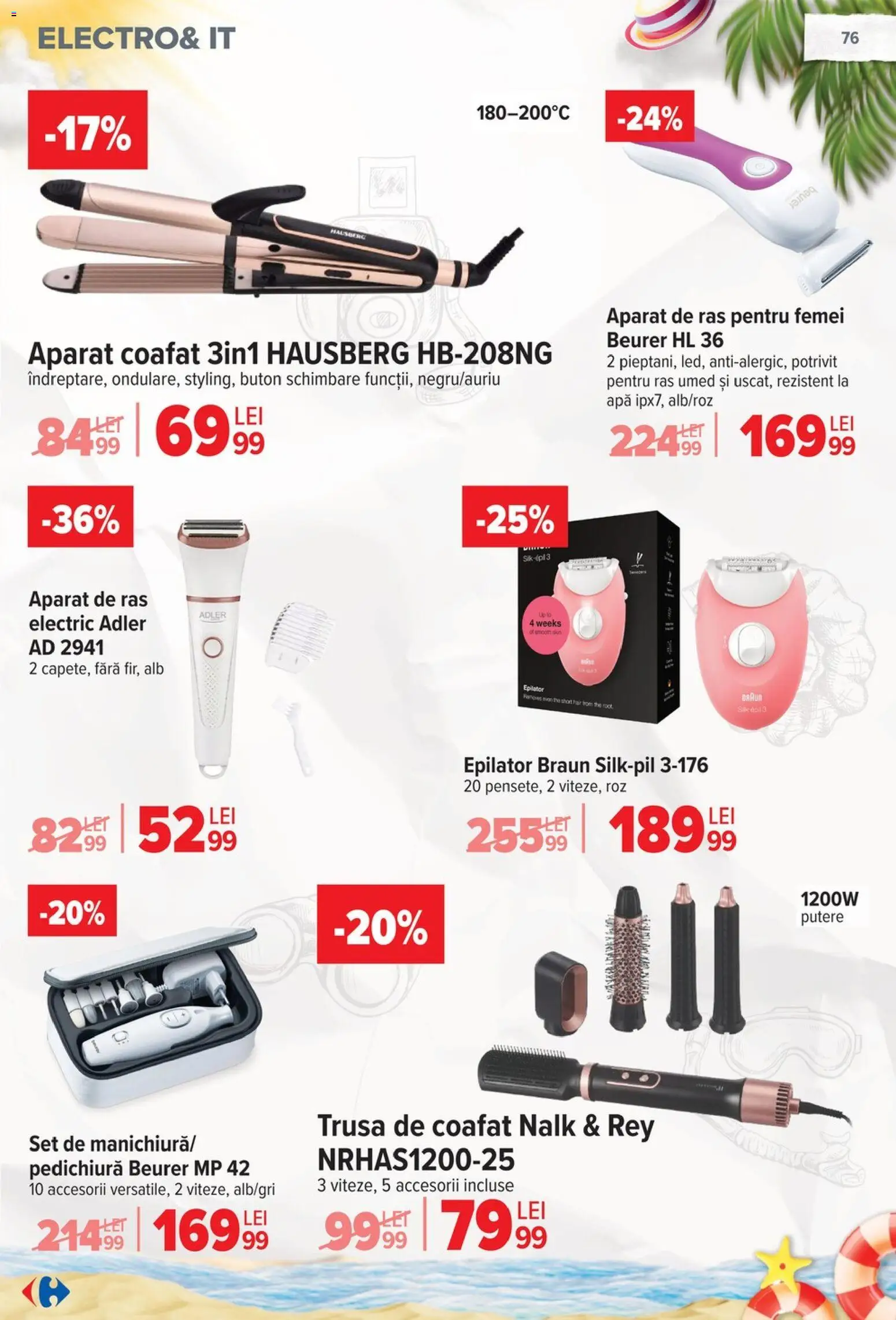 Catalog Carrefour 17 - 29 Iunie 2026 | Pagina 77 | Produse: Aparat De Ras, Epilator, Apă