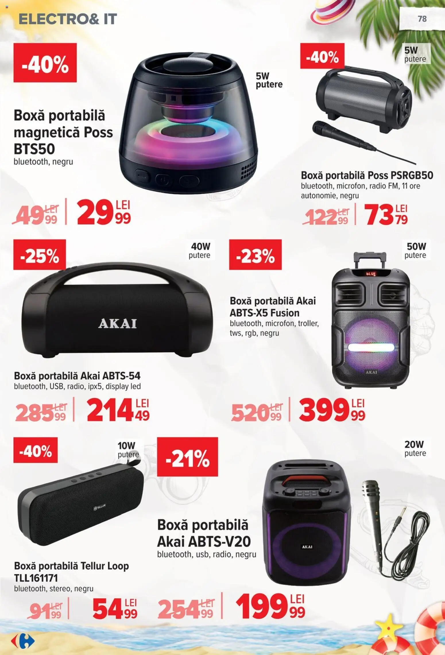 Catalog Carrefour 17 - 29 Iunie 2026 | Pagina 79 | Produse: Radio, Babak, Boxă portabilă
