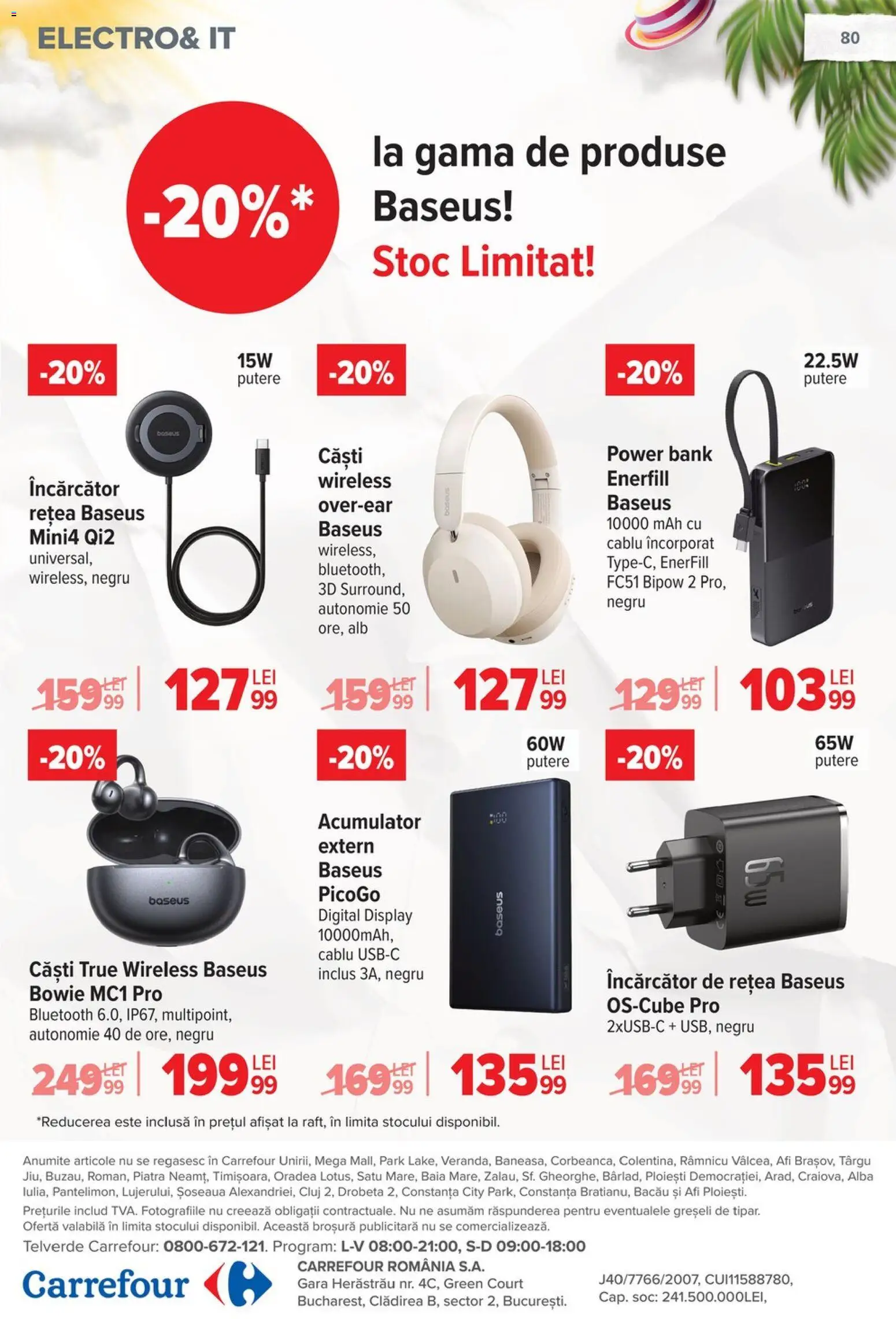 Catalog Carrefour 17 - 29 Iunie 2026 | Pagina 81 | Produse: Încărcător, Căști, Cablu