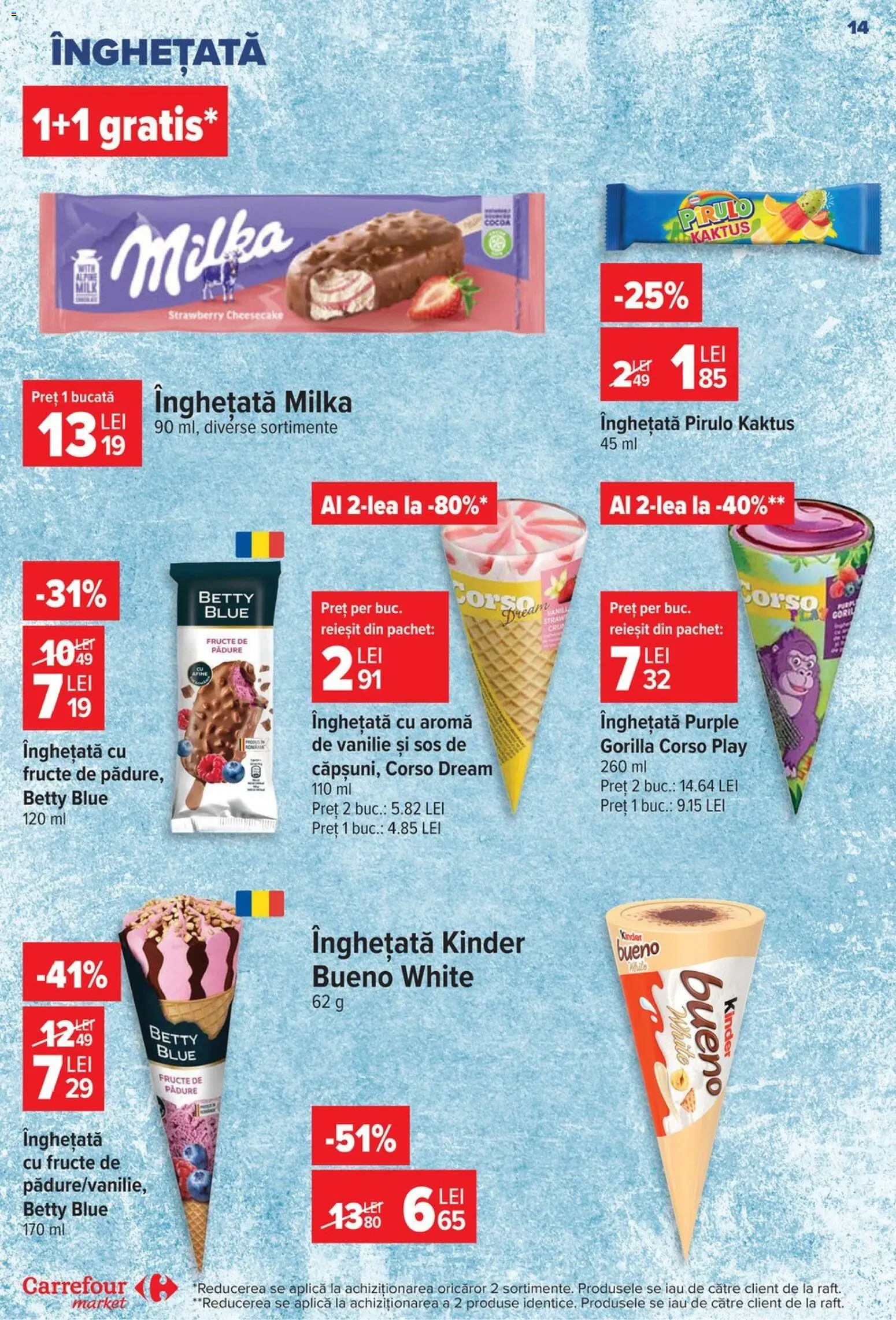 Catalog Carrefour 17 - 22 Iunie 2026 | Pagina 13 | Produse: Înghețată, Fructe, Sos