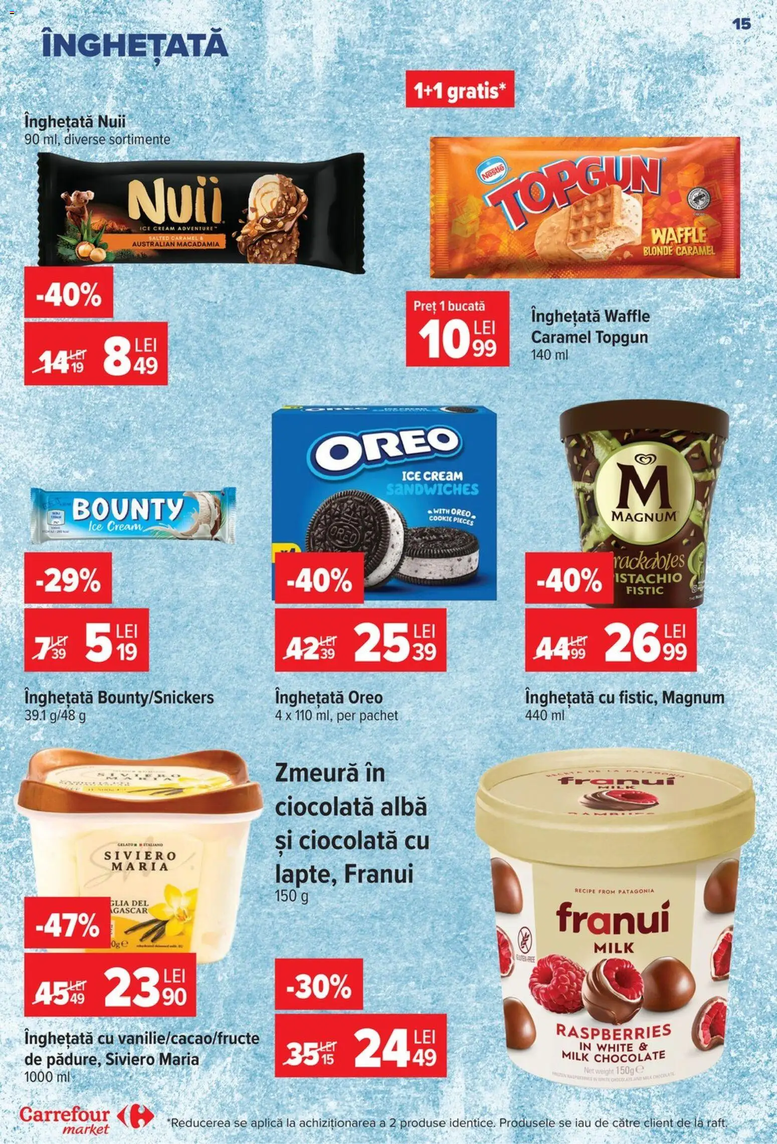 Catalog Carrefour 17 - 22 Iunie 2026 | Pagina 14 | Produse: Raft, Ciocolată, Fistic, Înghețată